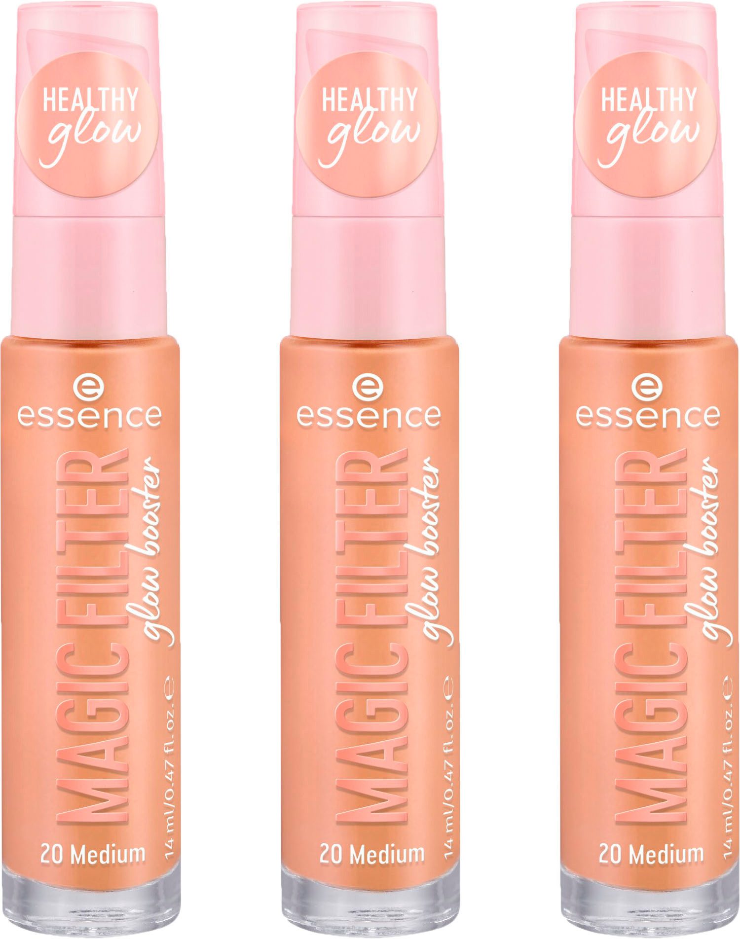 Essence Primer MAGIC FILTER glow booster, 3er Pack, Grundierung für Make-Up