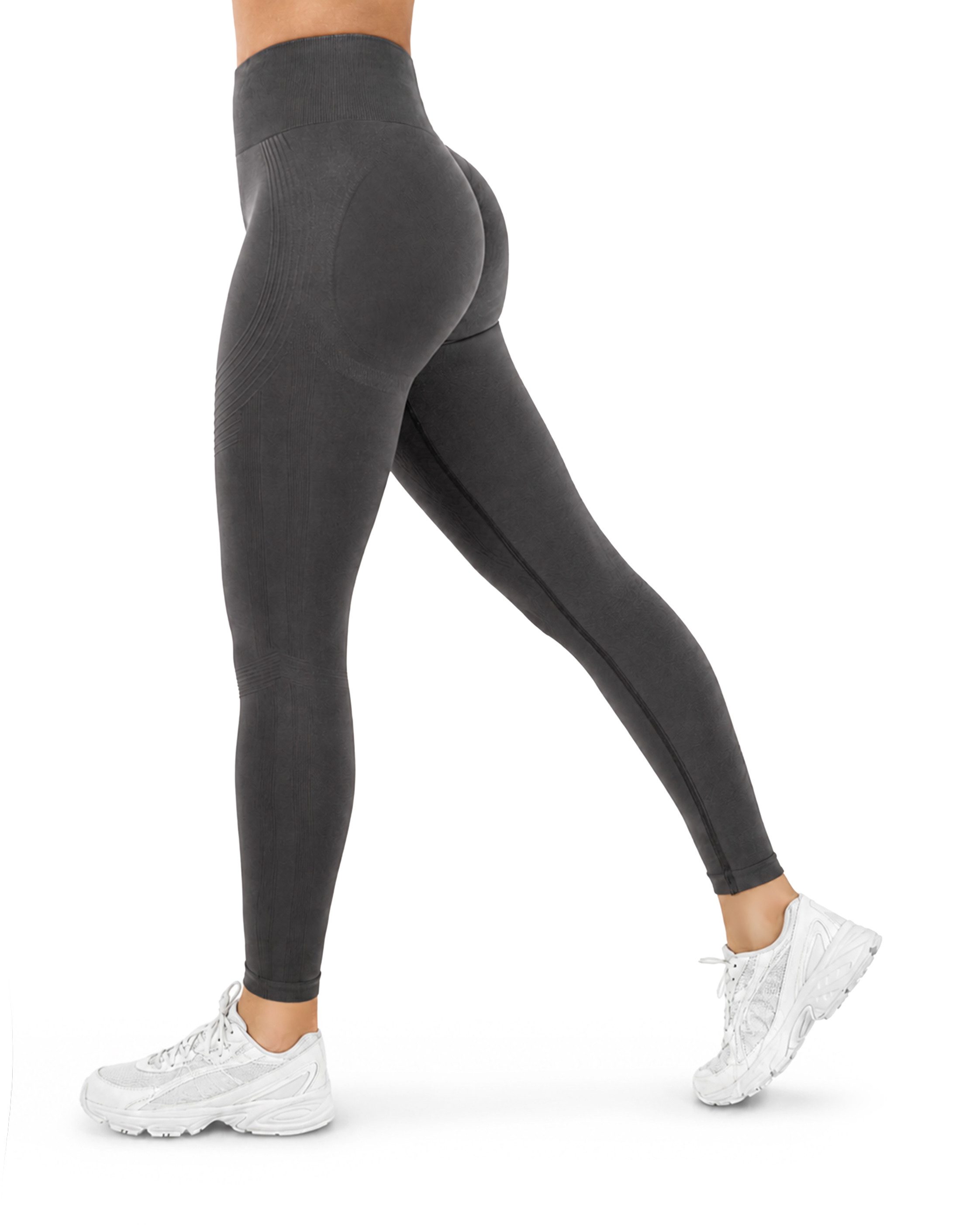 Smilodox Leggings Vonda, Scrunch Sporthose Damen, Shaped Fit, Seamless, Gym & Yoga V-Shape Bund, Seamless, Booty Shape, Push Effect, Squatproof