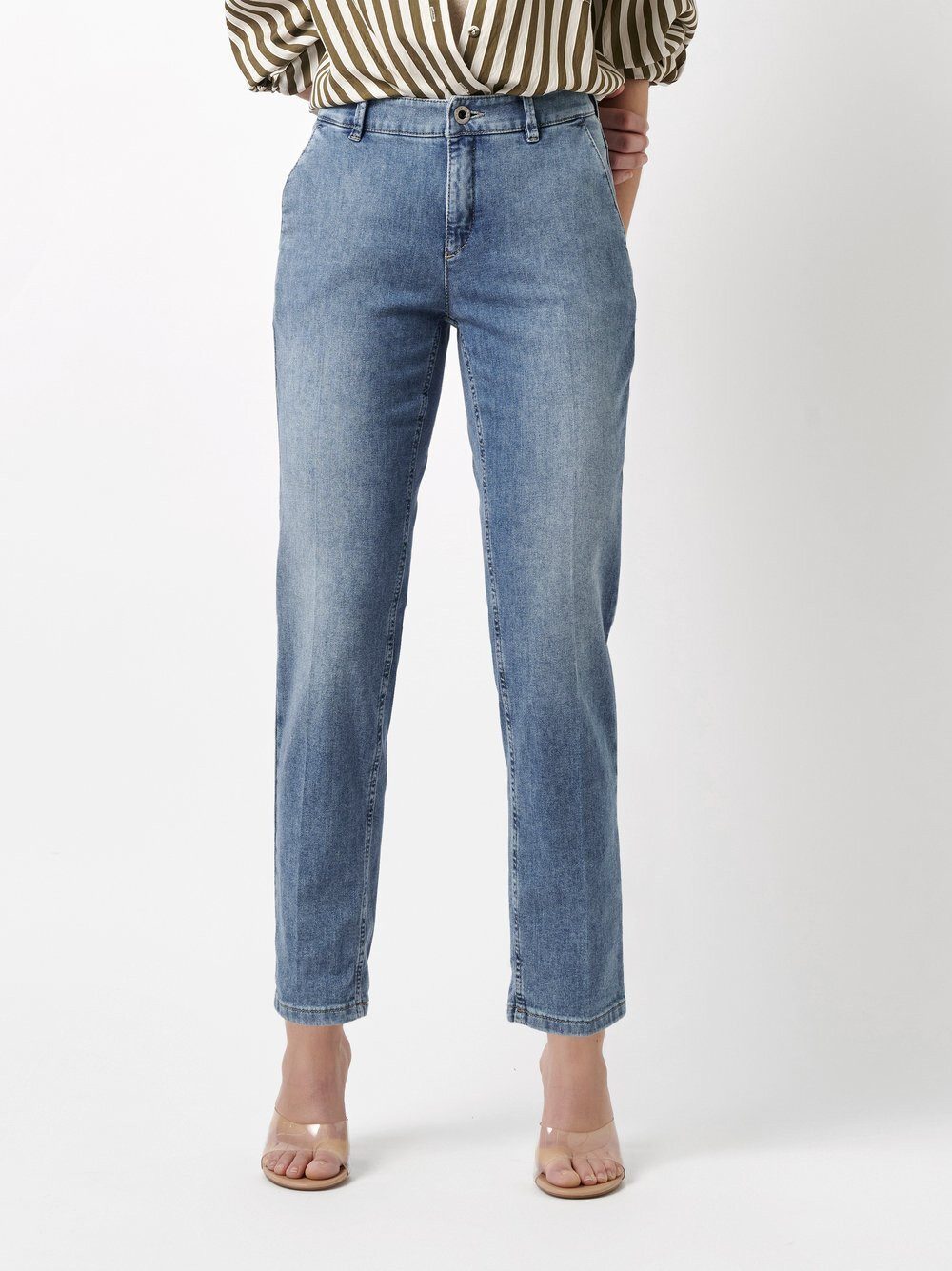 ROSNER Ankle-Jeans May_295 (1-tlg) mit Bügelfalten