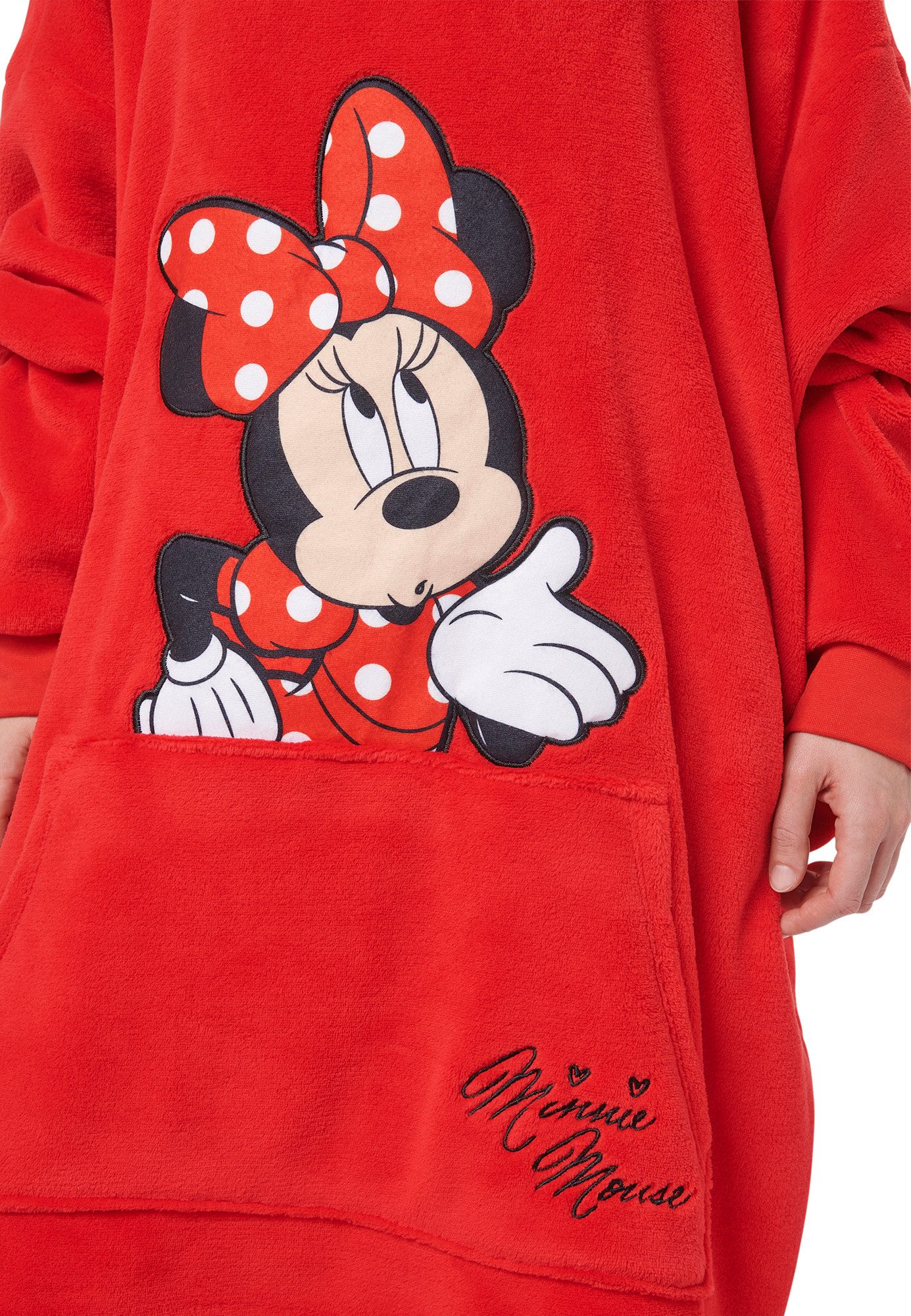 United Labels® Kapuzenpullover Disney Minnie Mouse Oversize Cozy Hoodie Übergroße Kuschelpullover