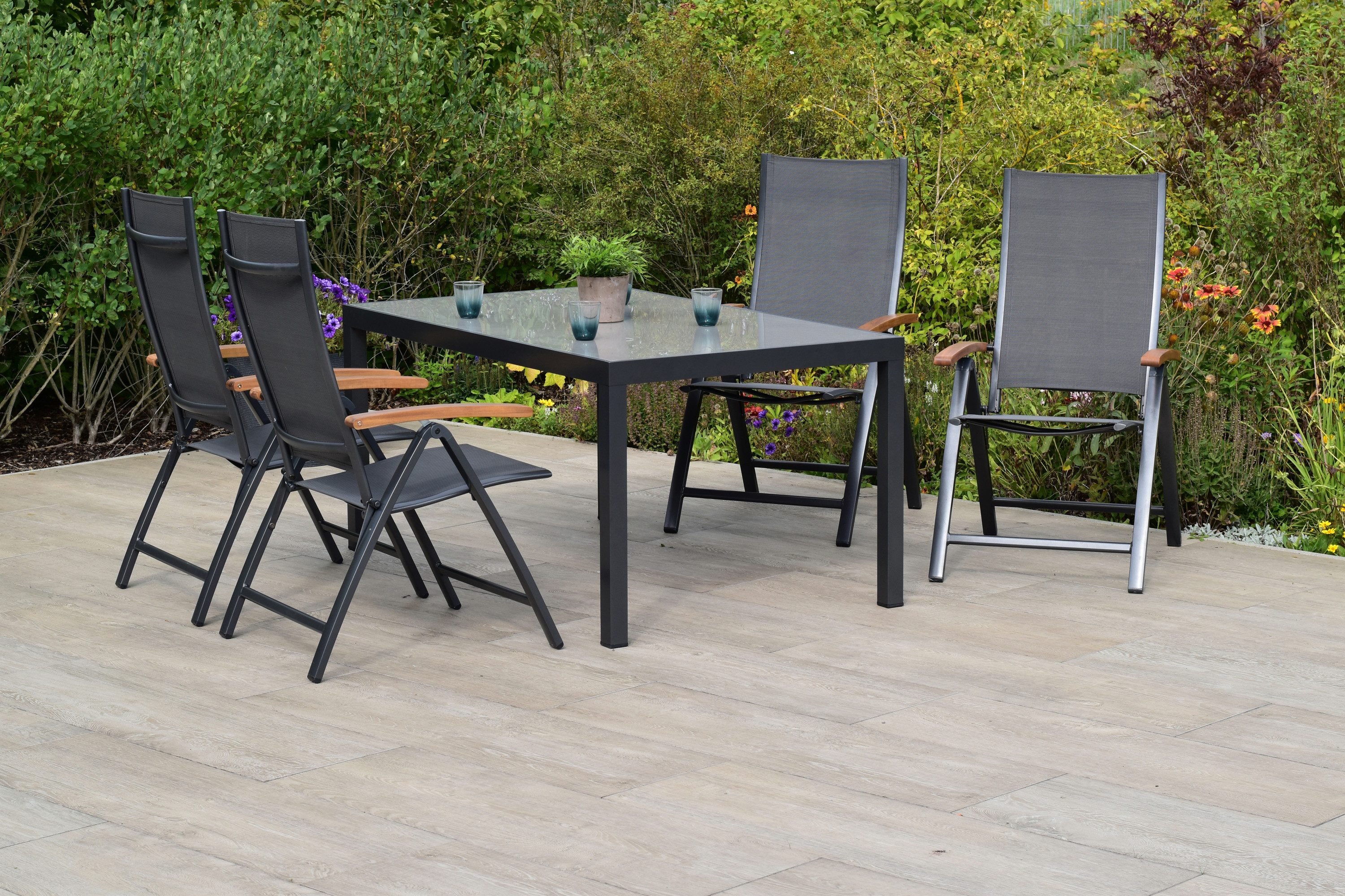 MERXX GartenEssgruppe »Toblino«, (Set, 7tlg., 5fach verstellbare