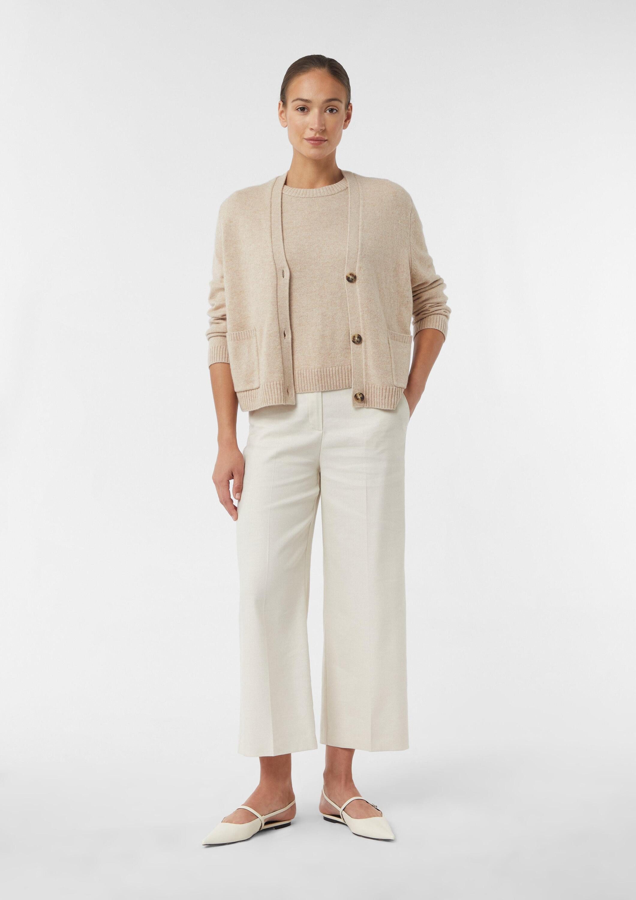 comma Cardigan Strickjacke Strickcardigan im Loose Fit aus Wollmix