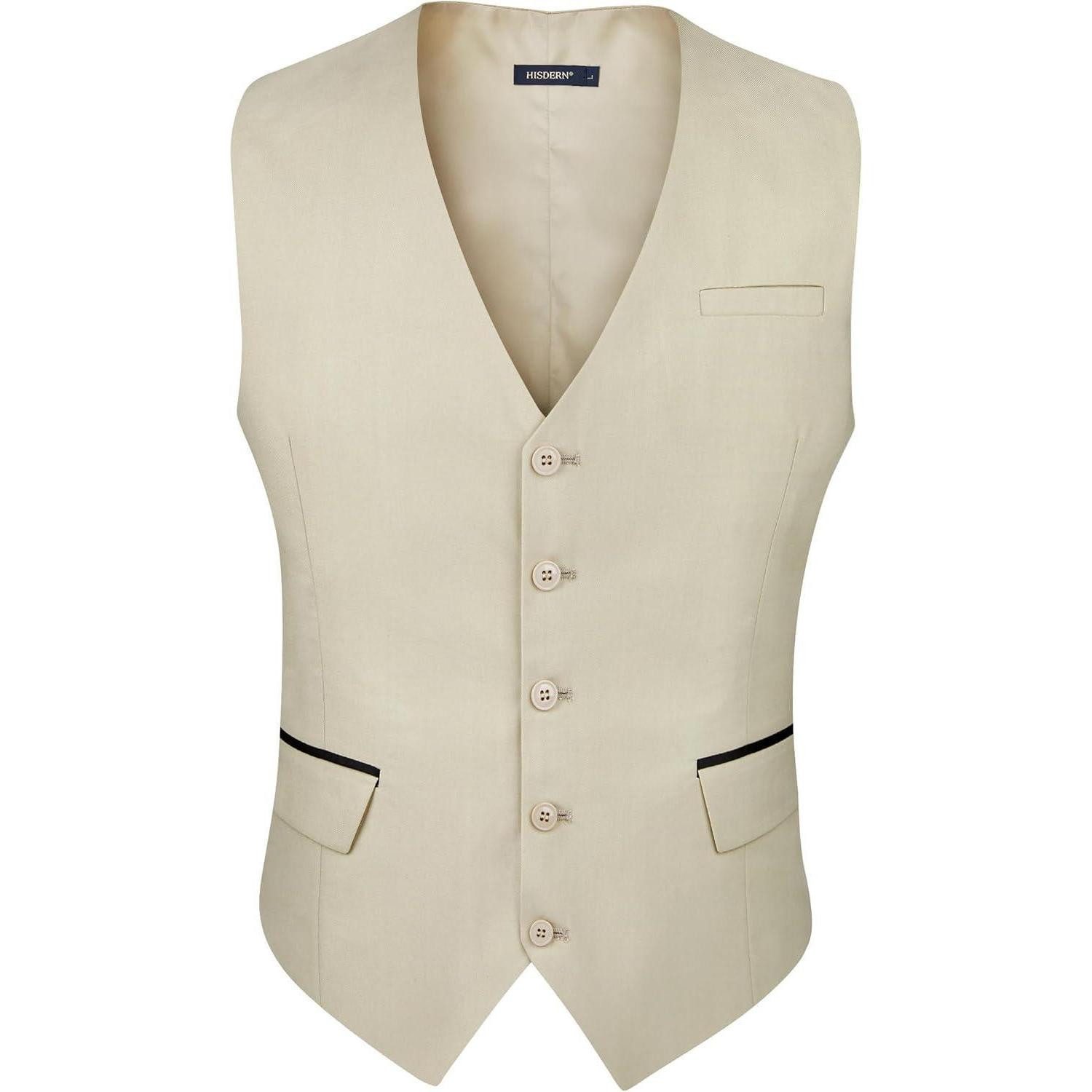 LuxusKollektion Krawatte Anzugweste Herren Hochzeit Businessweste Smoking Taschen Champagne S