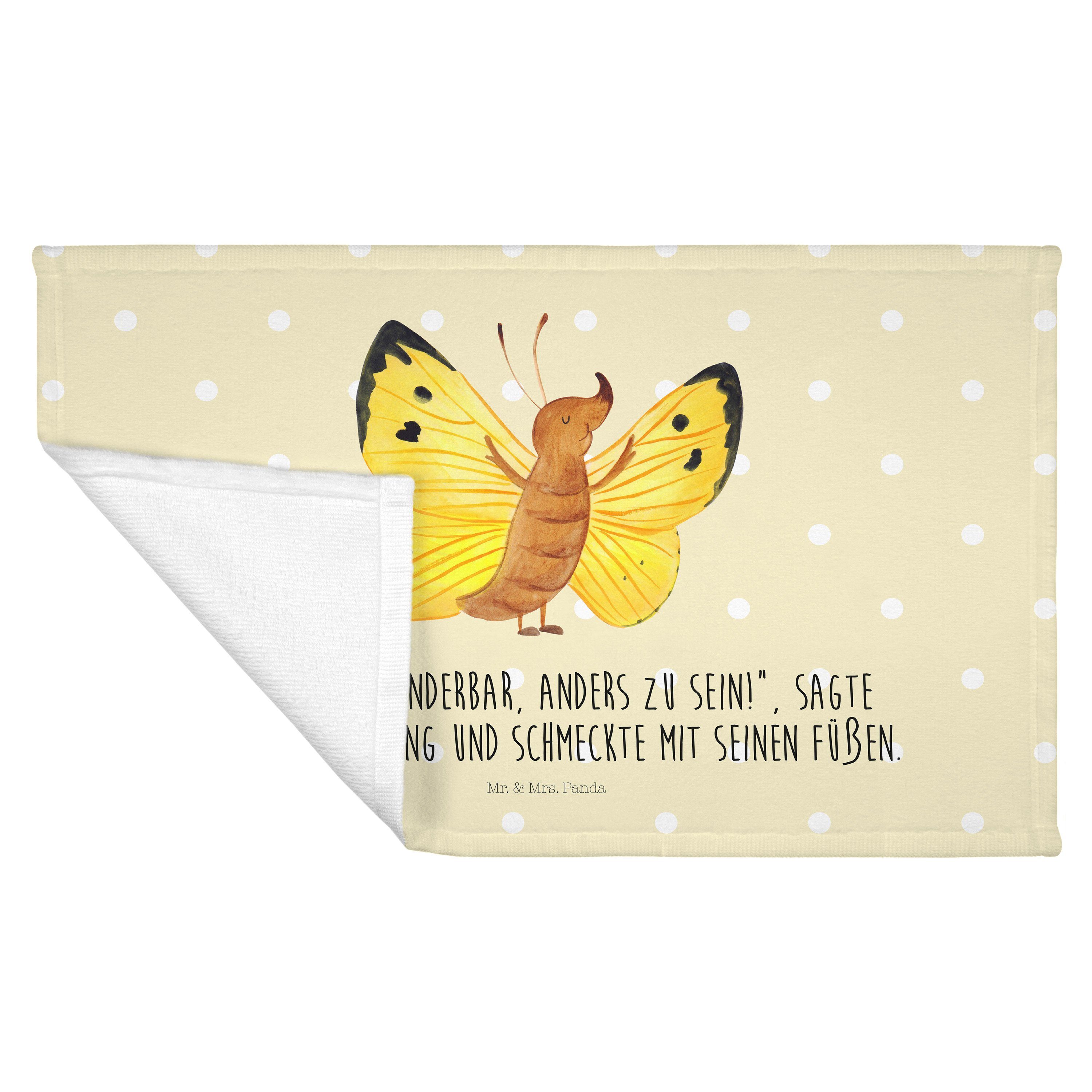 & Gelb Handtuch - Schmetterling (1-St) - Mr. Geschenk, Mrs. außergewöhnli, Panda Zitronenfalter Pastell