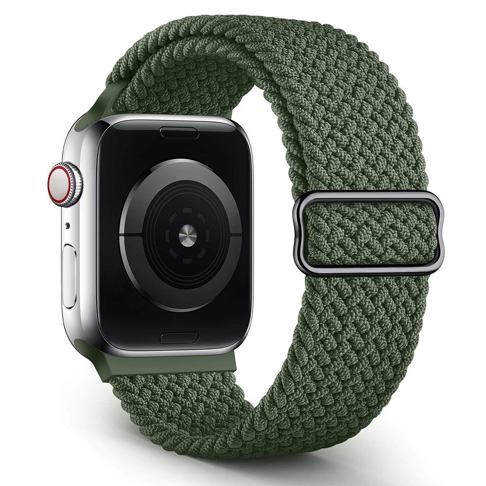 GelldG Uhrenarmband Apple Watch SE Mesh Einstellbar Armbänder, Verschluss Ersatzarmband Grün