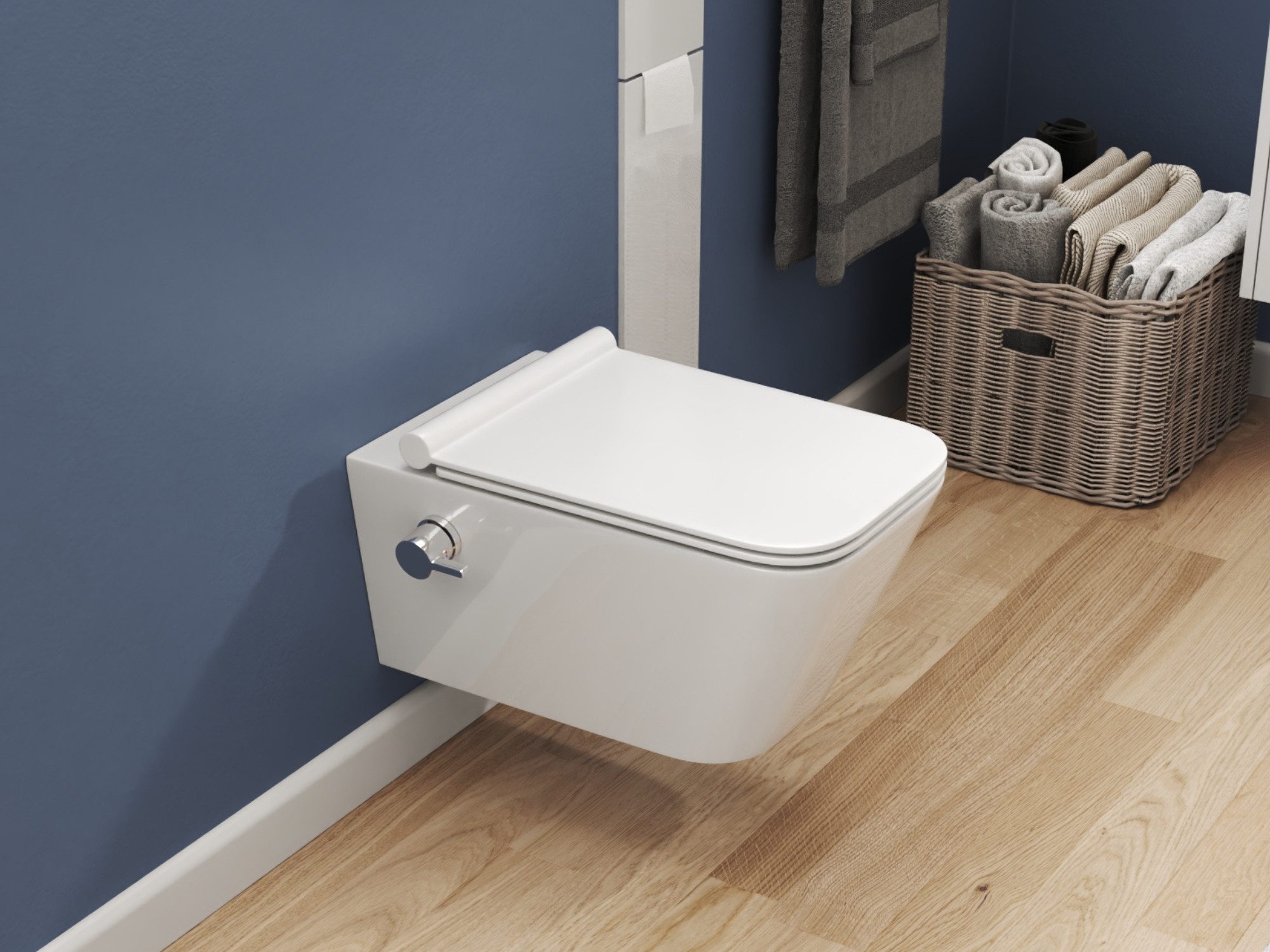 SSWW Tiefspül-WC WC mit Bidetfunktion WC-Deckel günstig online kaufen