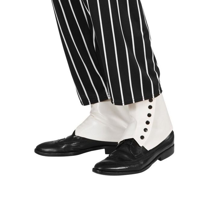 Widdmann Kostüm Weiße Gamaschen mit Knopfleiste Stilvolle Schuhstulpen für Dein 20er Jahre Kostüm