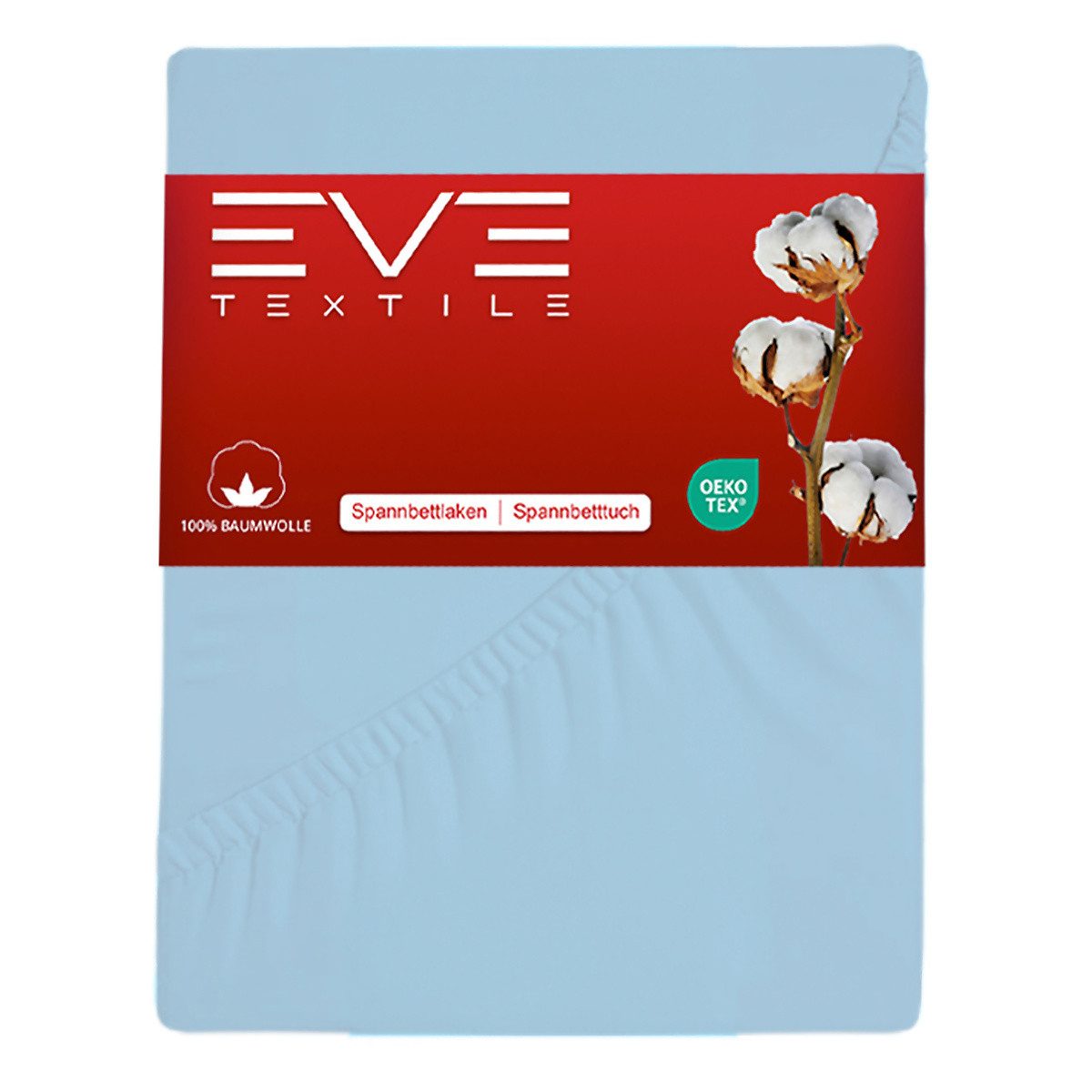 Eve Textile GmbH Spannbettlaken Spannbettlaken - hellblau