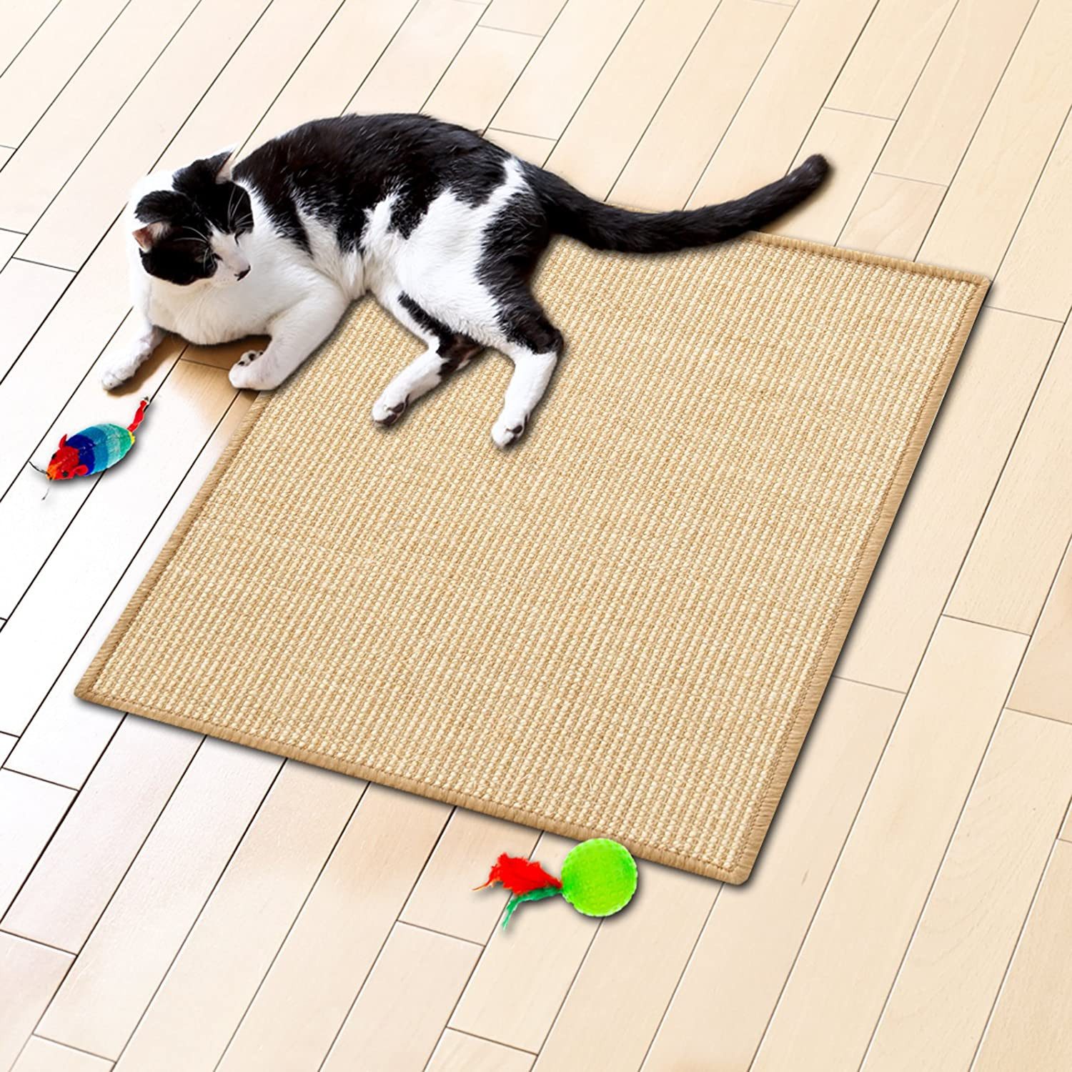 casa pura Kratzbrett Sisal-Kratzteppich für Katzen, 10 Farben & 3 Größen, zum Kratzen