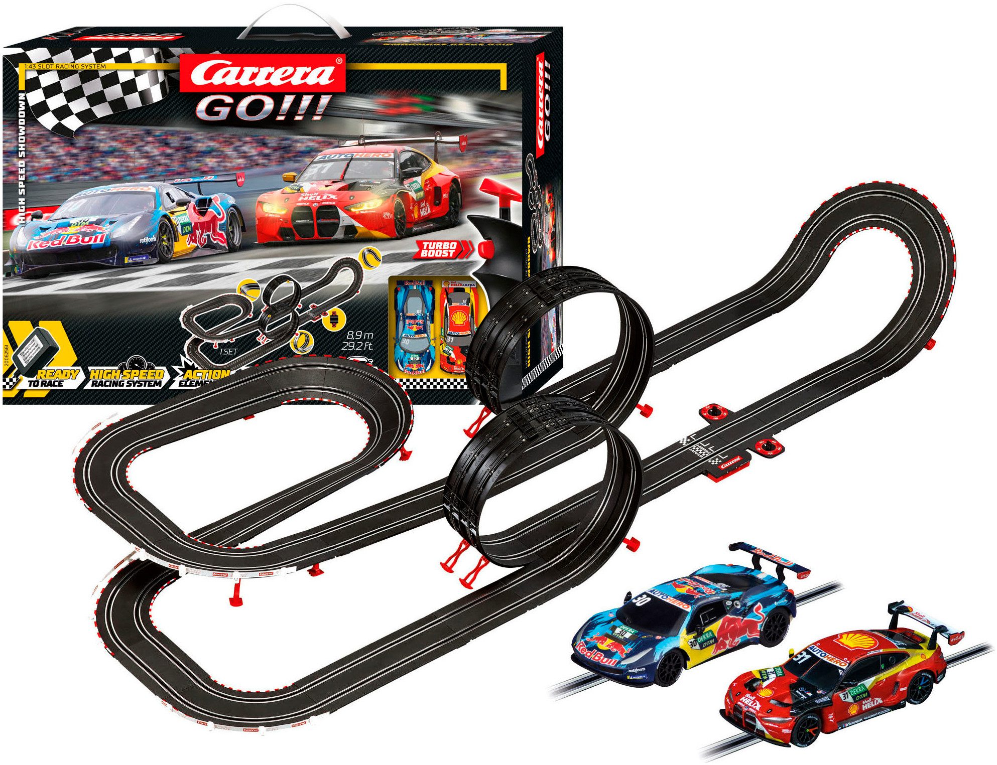 Carrera® Autorennbahn Carrera GO!!! - DTM High Speed Showdown (Streckenlänge 8,9 m)