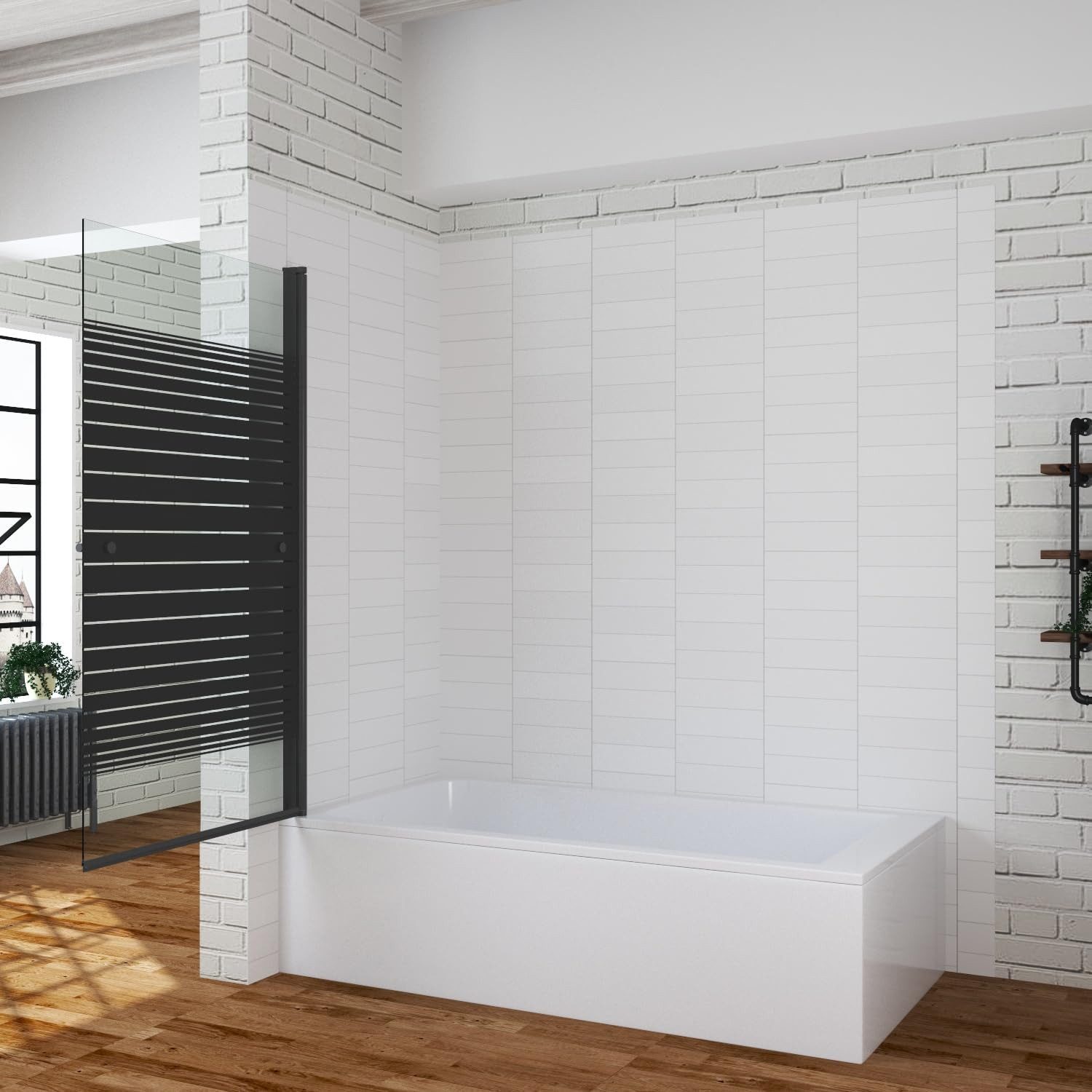 AQUABATOS Badewannenaufsatz Eck Glas Duschwand für Badewanne 1 tlg 2 tlg 3 günstig online kaufen