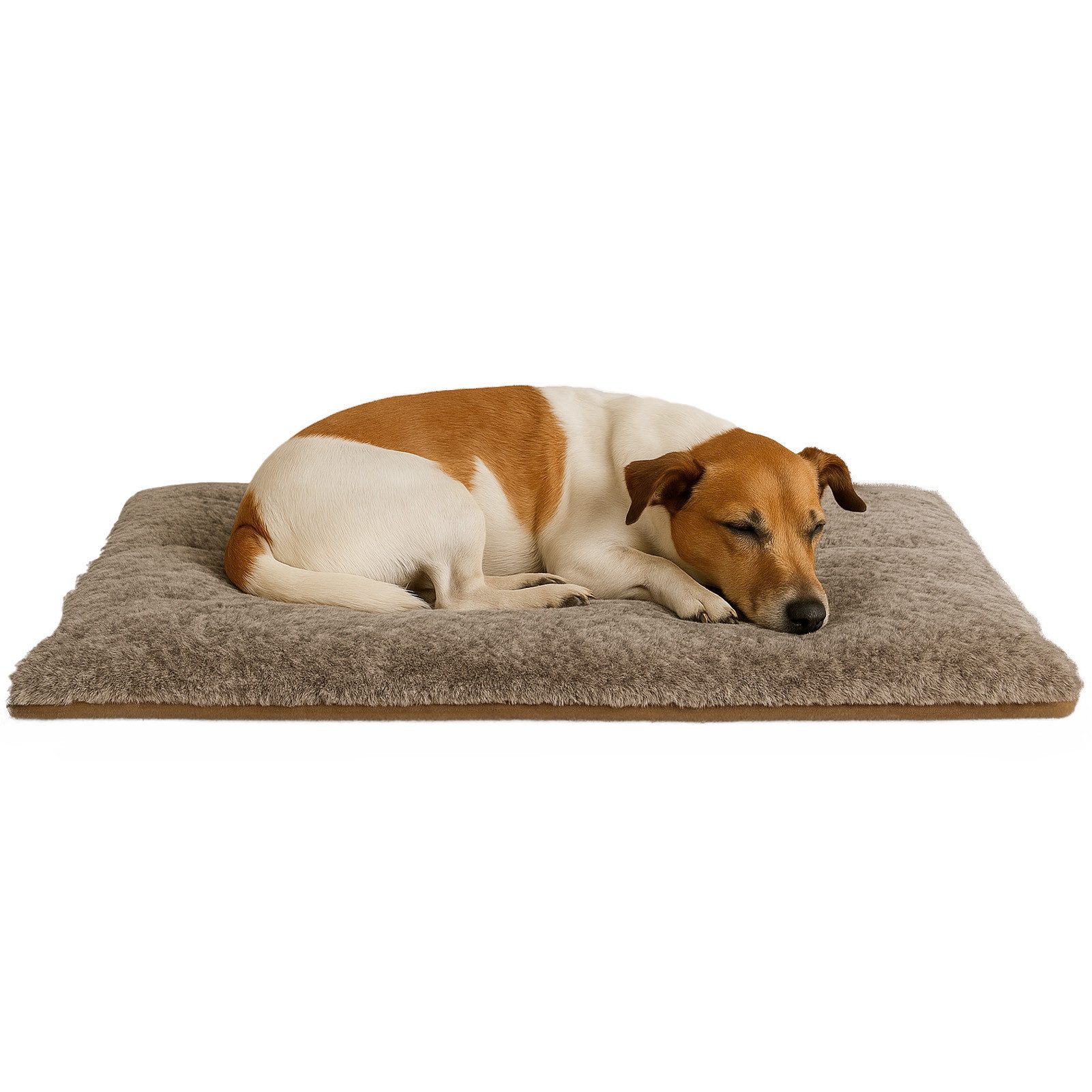 XiRRiX Pfotenliebling Tierdecke Hundedecke Flauschige Liegedecke Wärmend, aus weichem Hasen Fell Imitat, Farbe: braun/grau, Schutzdecke für Sofa, Körbchen, Auto, in verschiedenen Größen