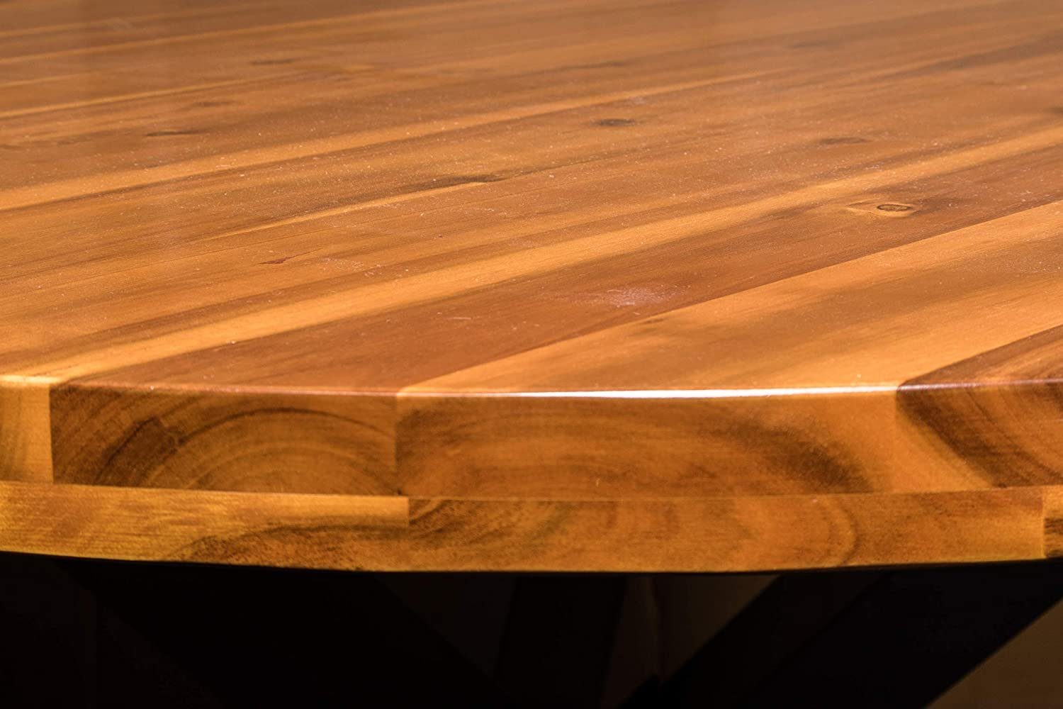 cognacfarben, Tischplattenstärke Massivholz, Isabella, 35mm, Junado® Akazie natürliche Esstisch