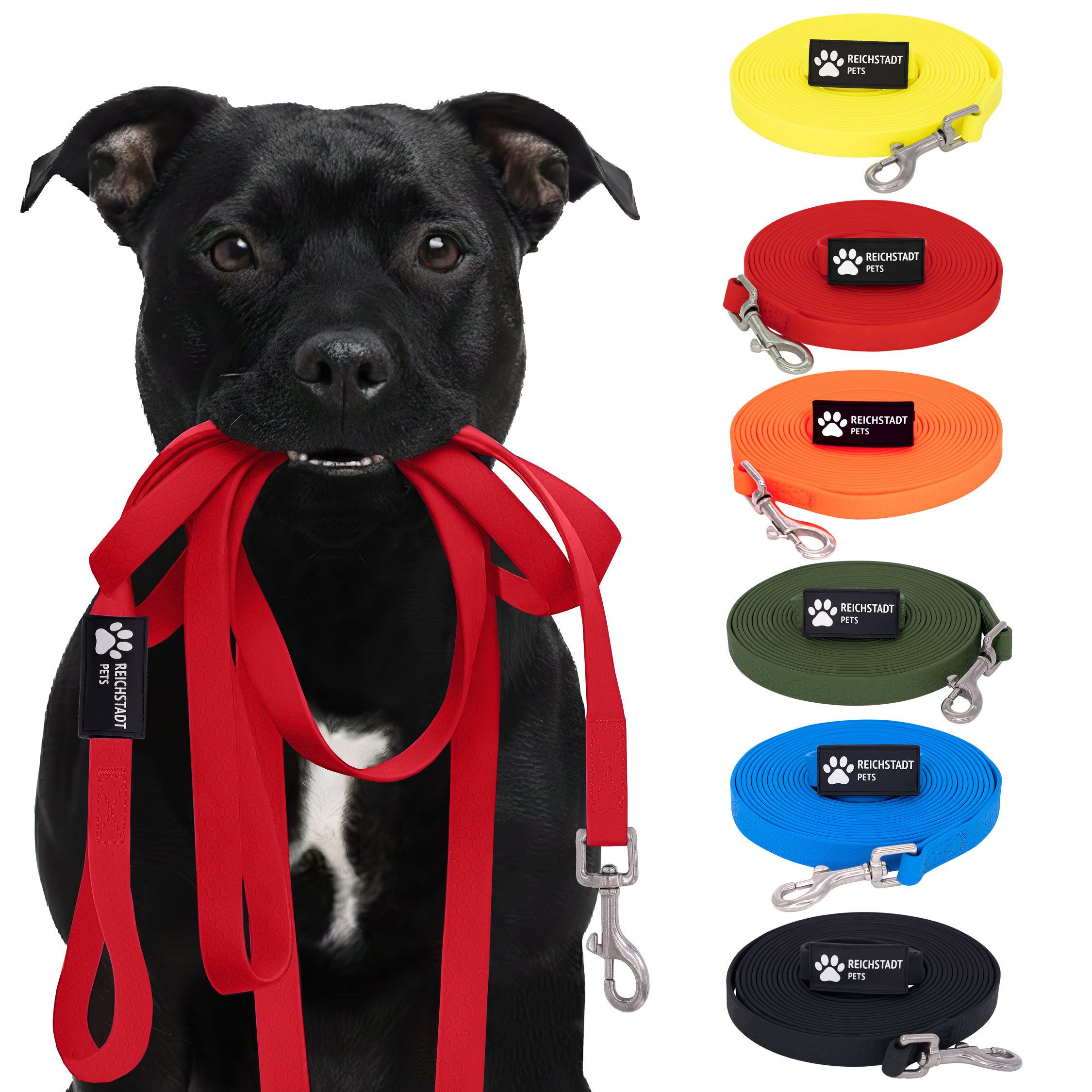 Reichstadt Hundeleine RS Pets Führleine Texturierte PVC 25RSP085, PVC, Weiche Handschlaufe mit Soft-Wrist-Strap