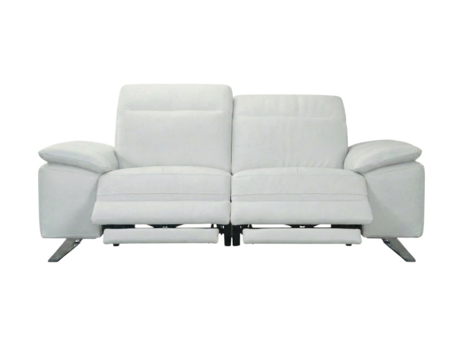 Villa Möbel Sofa Genius, 2-Sitzer 1 Teile, Echtleder-Sofa mit Kopfteilverstellung - Relaxfunktion fürs Wohnzimmer
