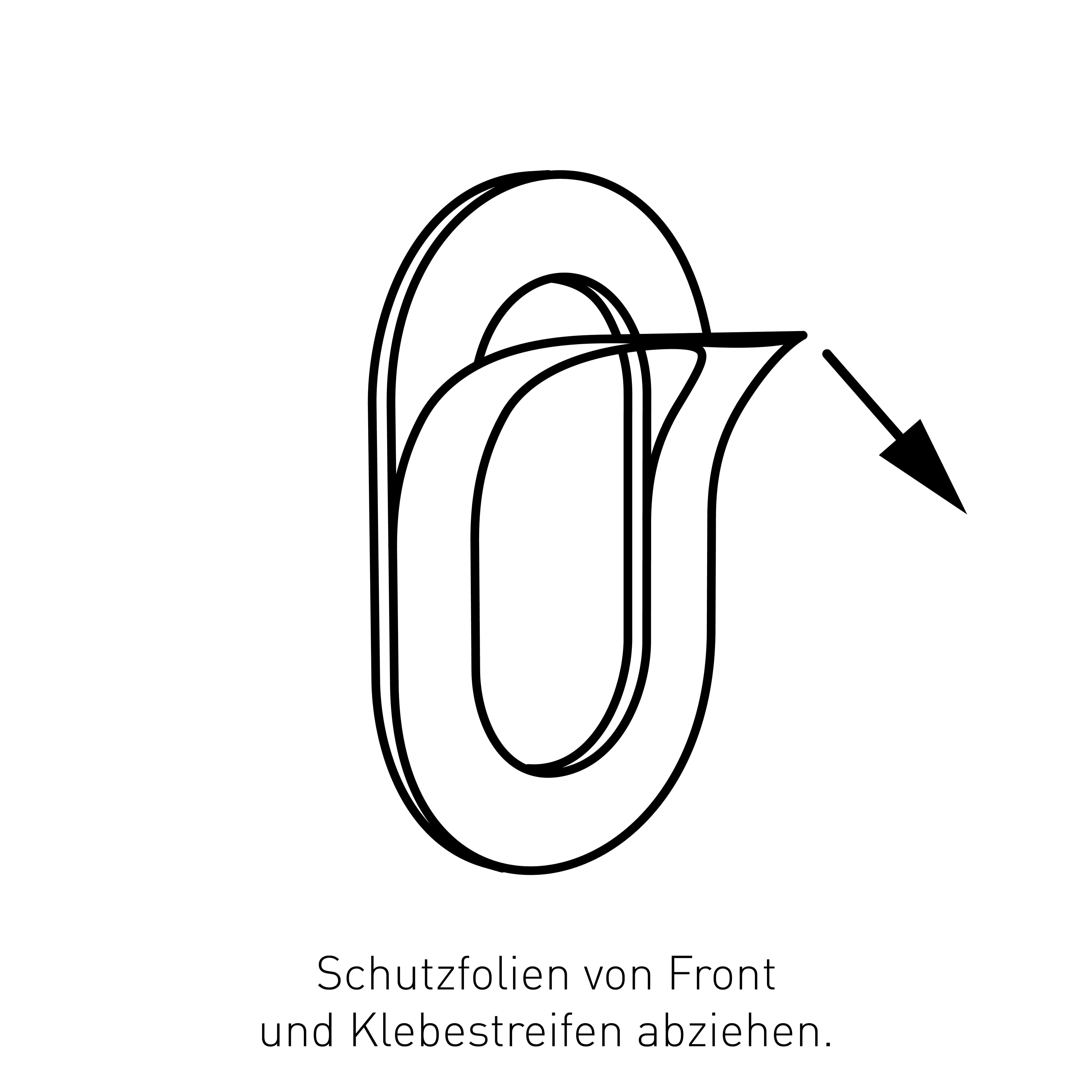 Bravios Briefkasten Selbstklebende Hausnummer "0" - 152 mm in Anthrazit