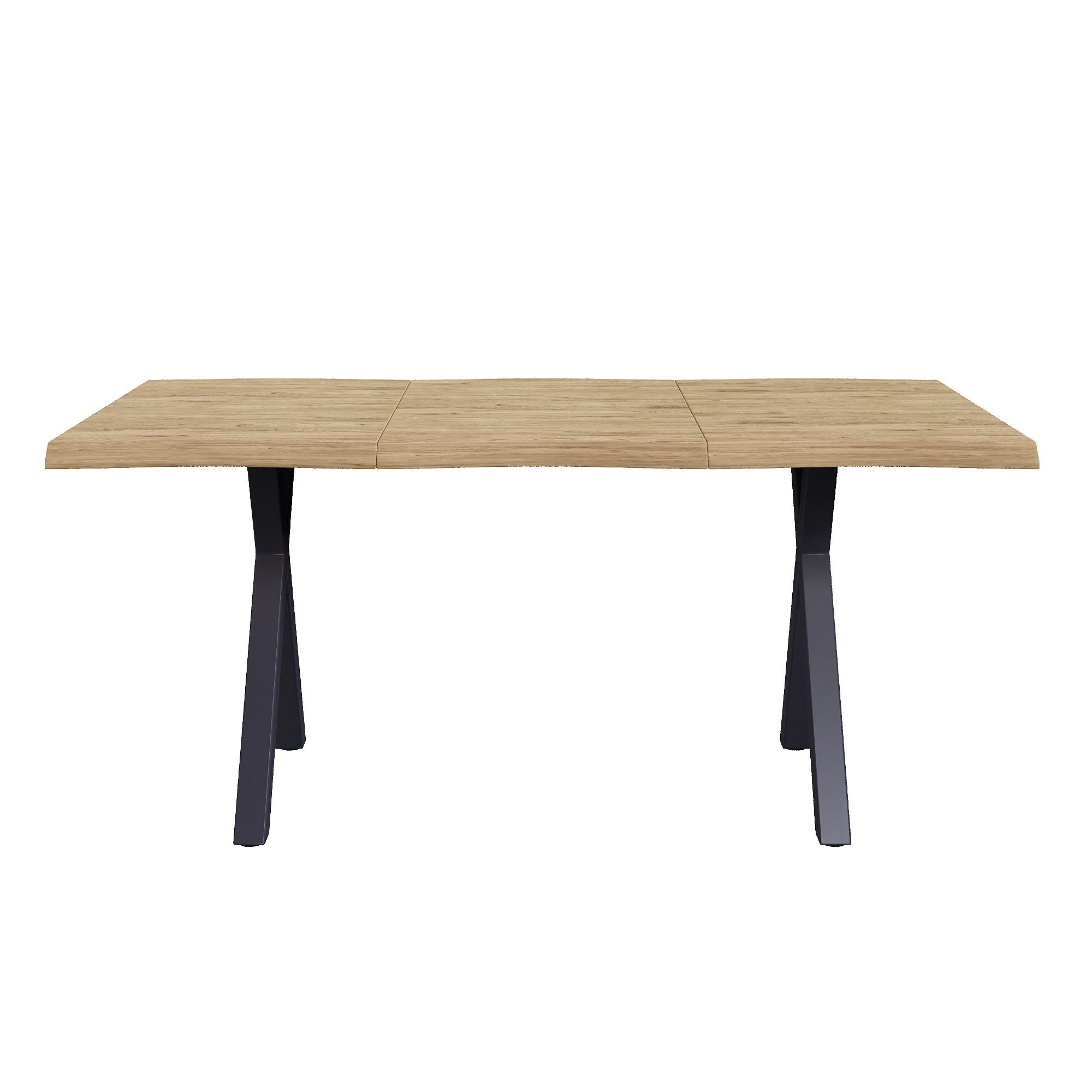Flieks Esstisch Wellenförmiges Tischplattendesign, verdickte Tischplatte 2,8cm (160x78x77 cm, 1-St., 1 Tisch), rechteckig Schreibtisch Multifunktionstisch Natur – Bild 5 von 5