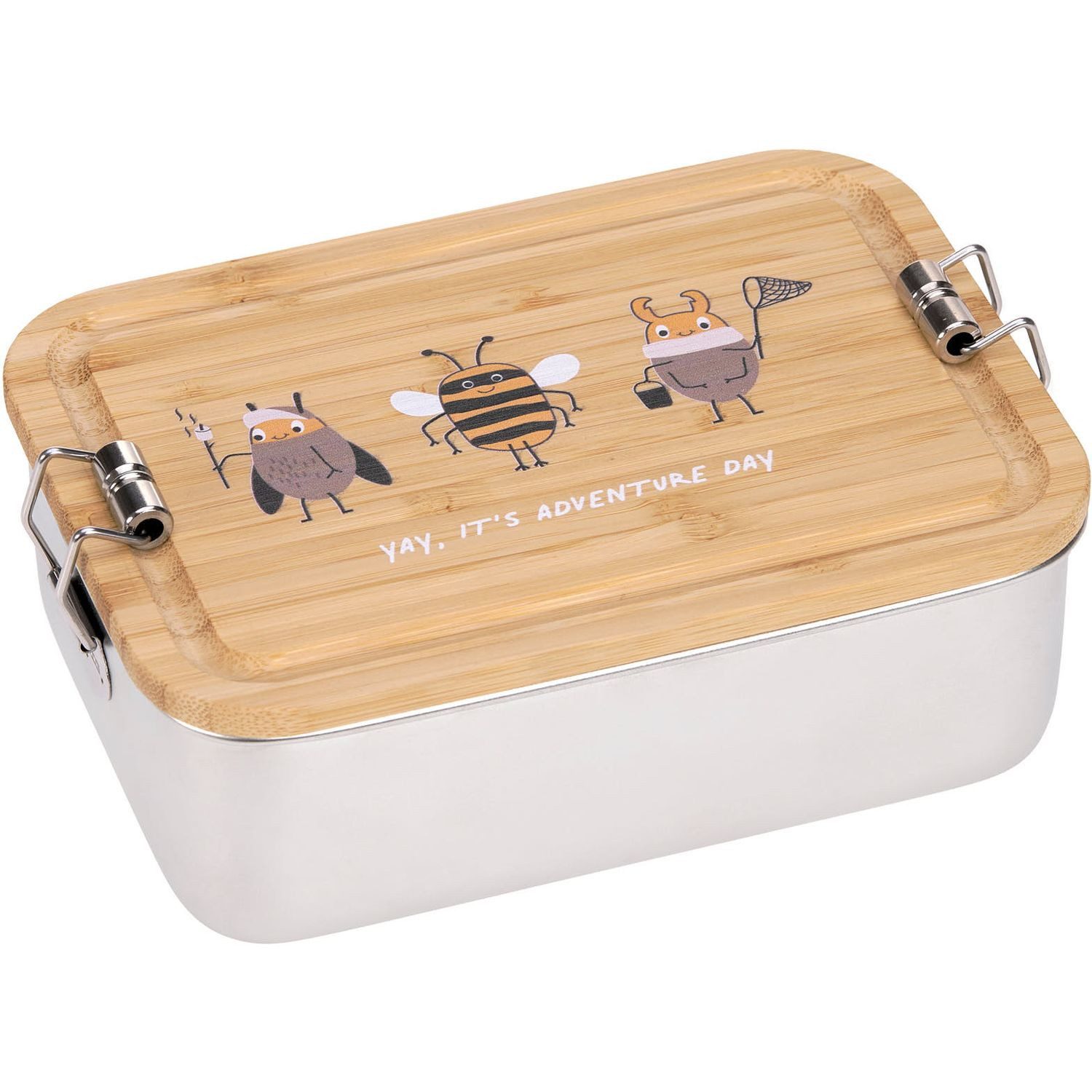 LÄSSIG Lunchbox Lässig Lunchbox Stainless Steel Bamboo Nature