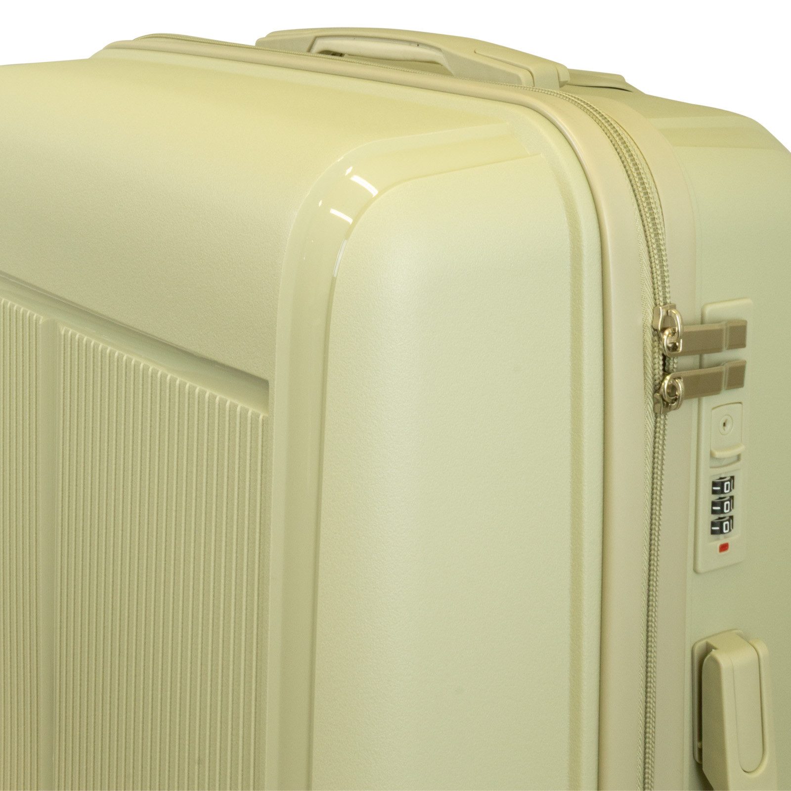 Trendyshop365 Kofferset Kofferset 3tlg Antigua, 4 Rollen, (Hartschale, 3 tlg., Zahlenschloss), Polypropylen, extrem robust