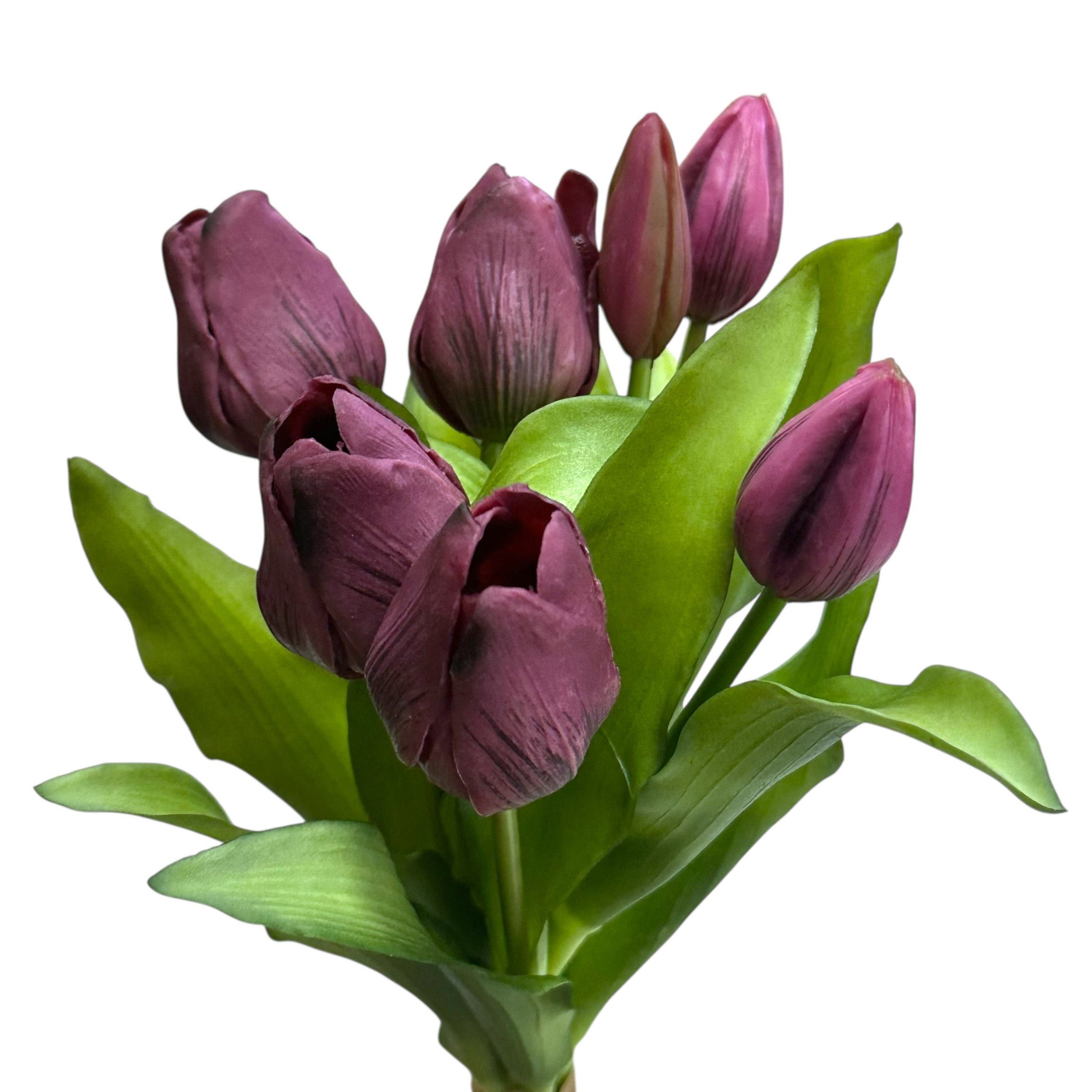 Kunsttulpe Künstlicher Tulpen-Bund 32cm "Soft-Touch" Kunstblume Tulpe