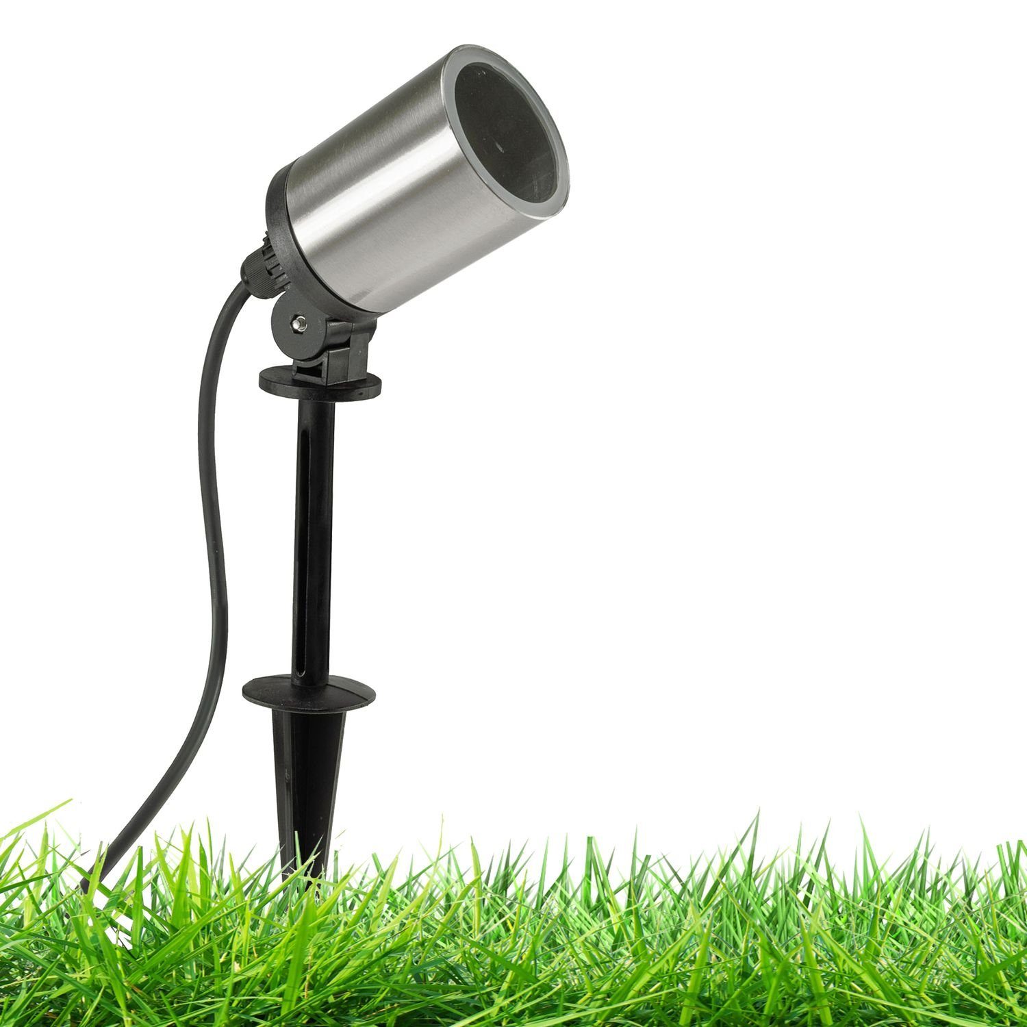 LEDANDO LED Einbaustrahler LEDANDO Edelstahl Erdspieß für LED GU10 Leuchtmittel - Gartenstecker -