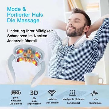 Welikera Massagegerät Massagegerät Nacken, 15 Intensitätsstufen, 6 Modi,TENS-Pulsstrom, 1-tlg.