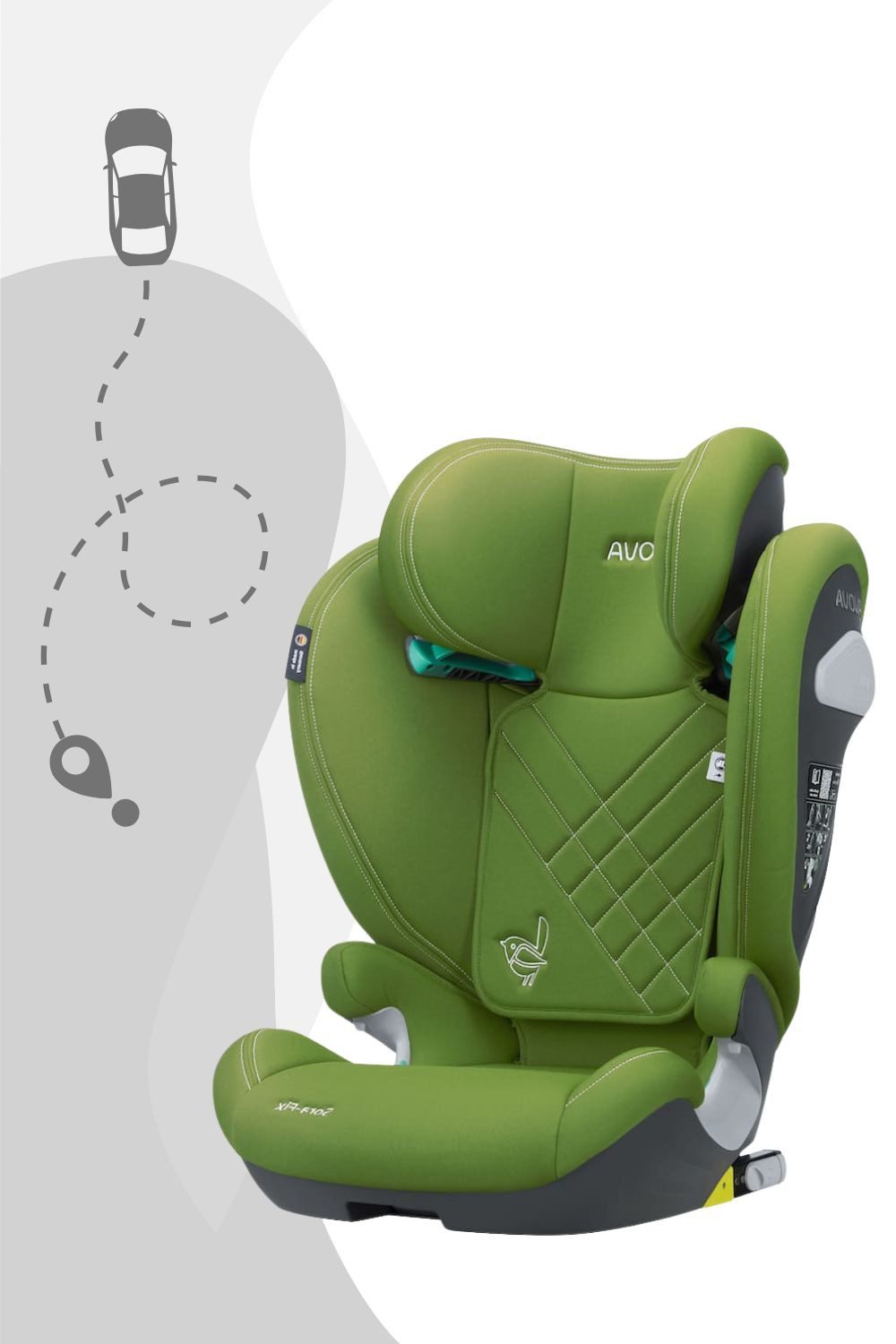 Avova Autokindersitz Avova Sora-Fix ab 100 cm - 150 cm