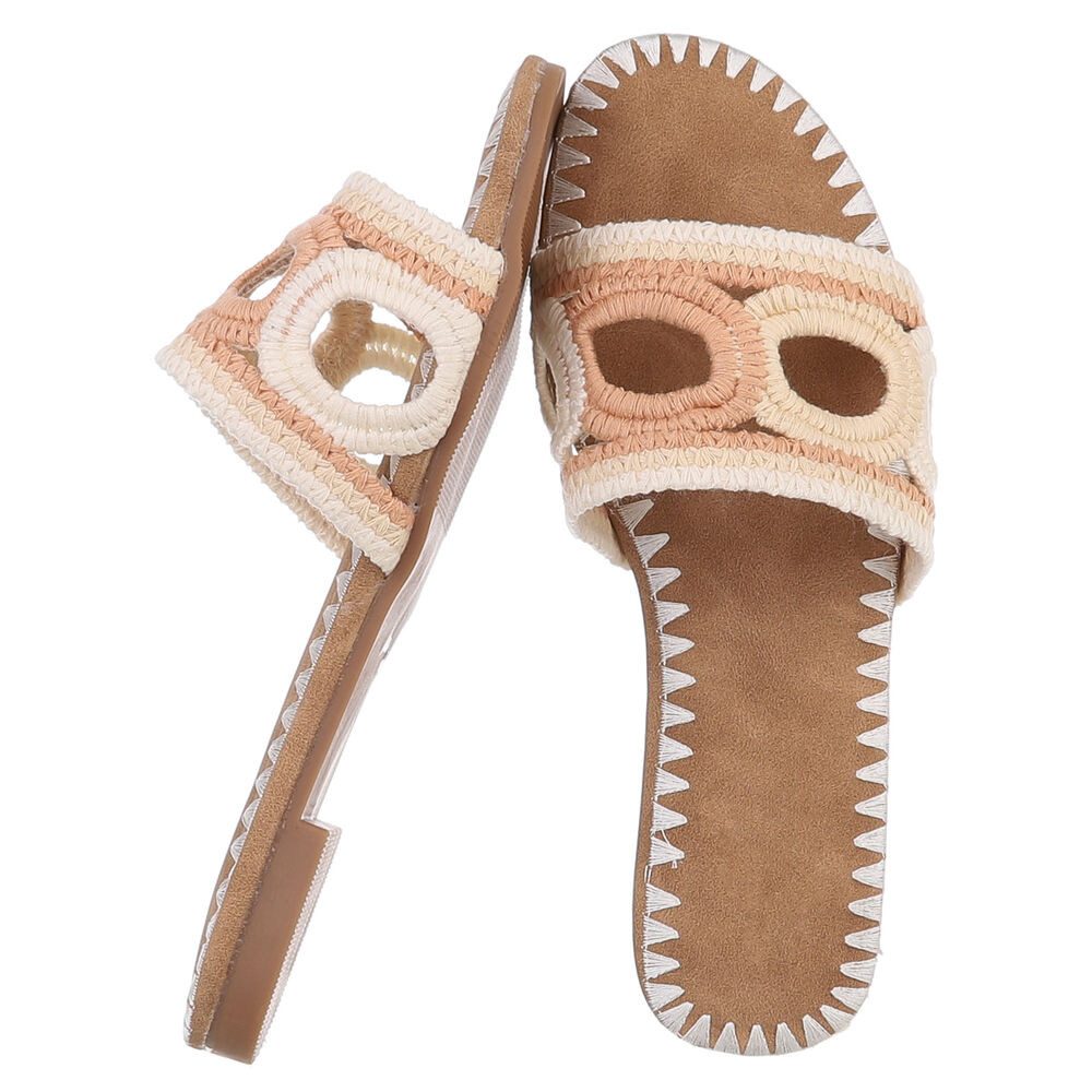 Ital-Design Damen-Sandalen mit handgewebtem Design für günstig online kaufen