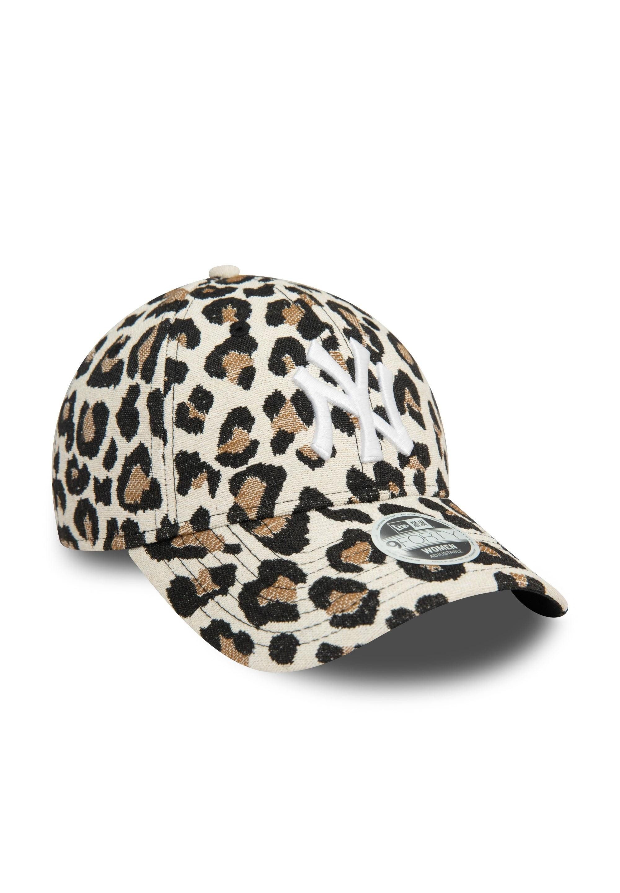 New Era Baseball Cap New York Yankees MLB Womens Leopard Beige Braun Schwarz 9Forty Verstel (1-St)