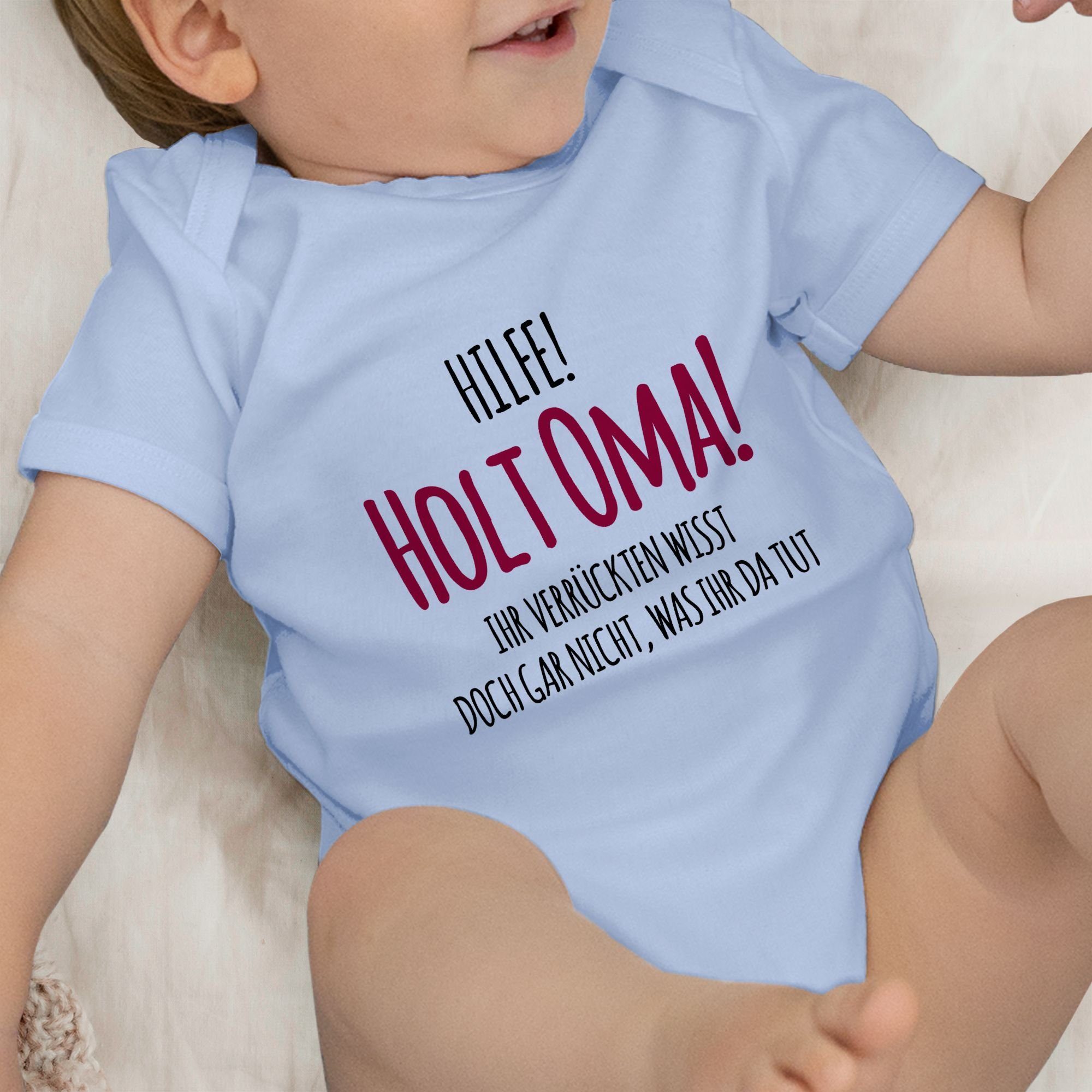 Geschenk Baby Holt 2 Geburt Hilfe Sprüche Babyblau Oma Shirtracer Shirtbody - Omi