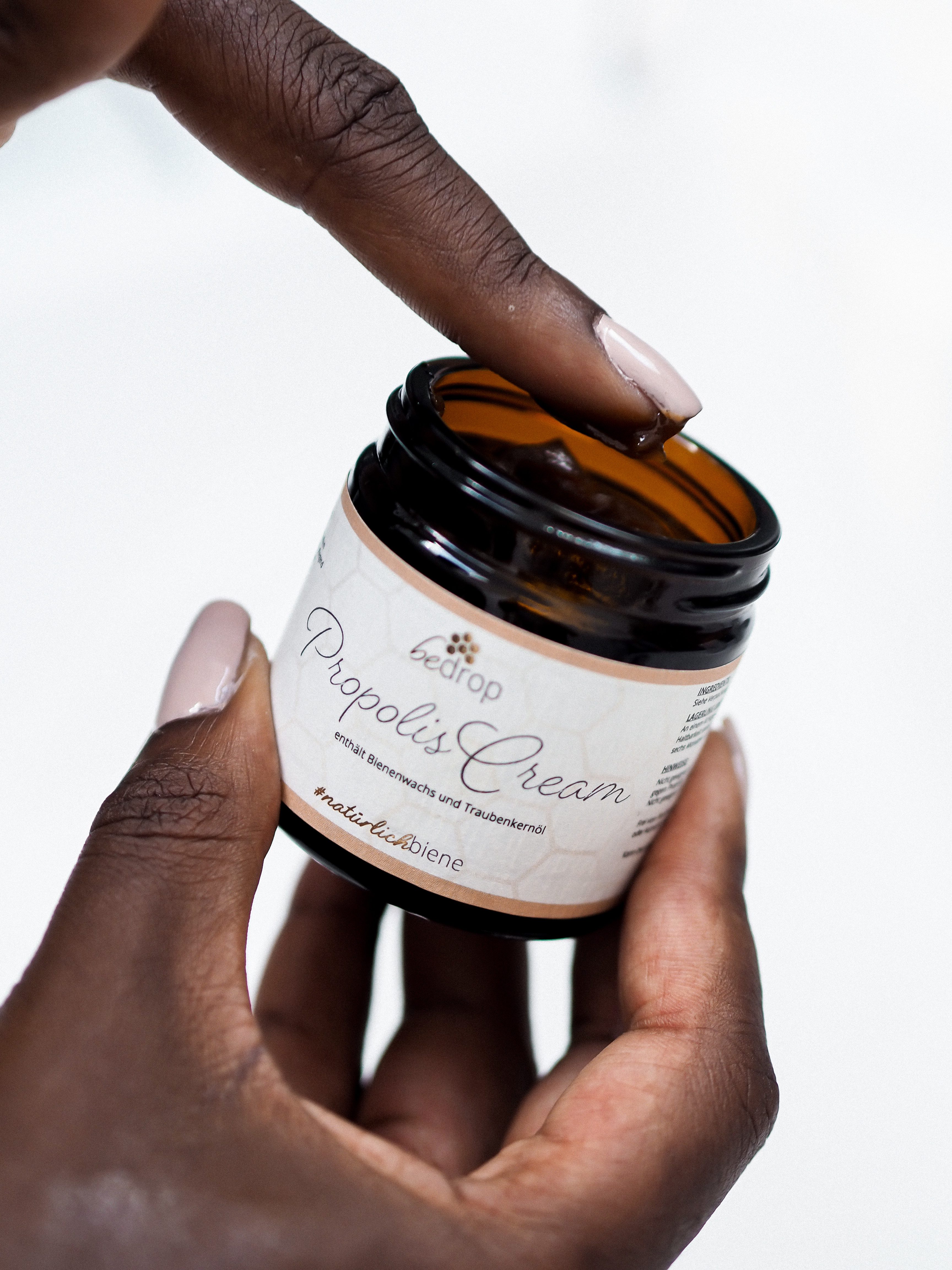 bedrop Körpercreme hochdosierte Propolis Creme mit Bienenwachs & Traubenkernöl Propolis Salbe unterstützend bei: Akne Creme, Akne, Pickel Salbe, Stark dosiert und ergiebig für die natürliche Hautpflege