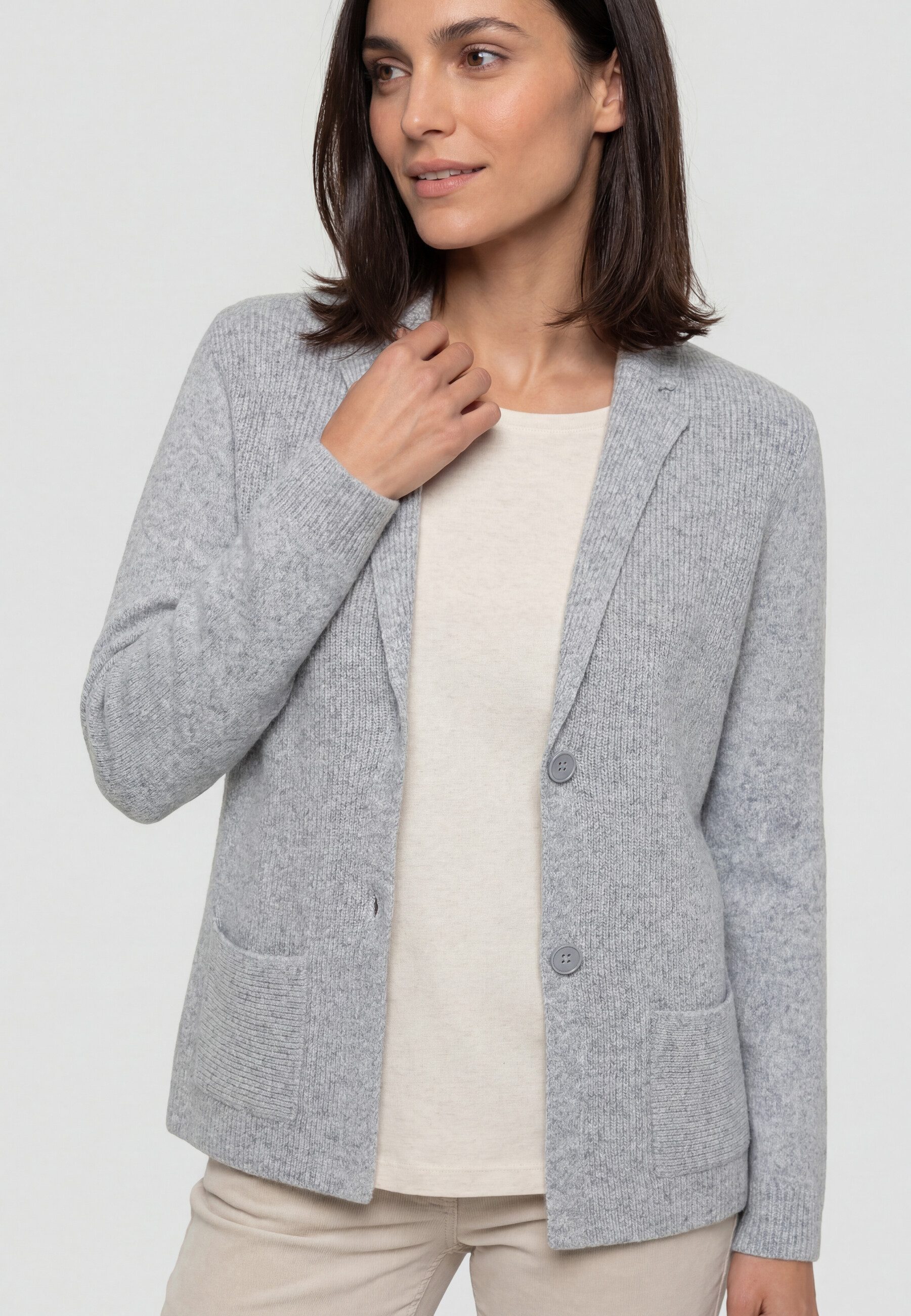 Olsen Cardigan Cardigan mit Reverskragen
