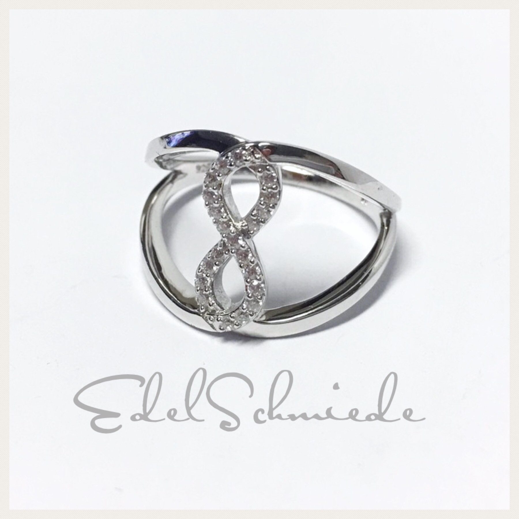 Silberring Silberring Unendlichkeitsacht in 925/- +Zirk. #58