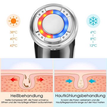 oyajia Kosmetikbehandlungsgerät Mikrodermabrasionsgerät Anti-Aging-Gerät EMS Anti-Aging Photonen, Hot/Cool Behandlung, Massagerät, Beauty,Gerät zur Gesichtsstraffung