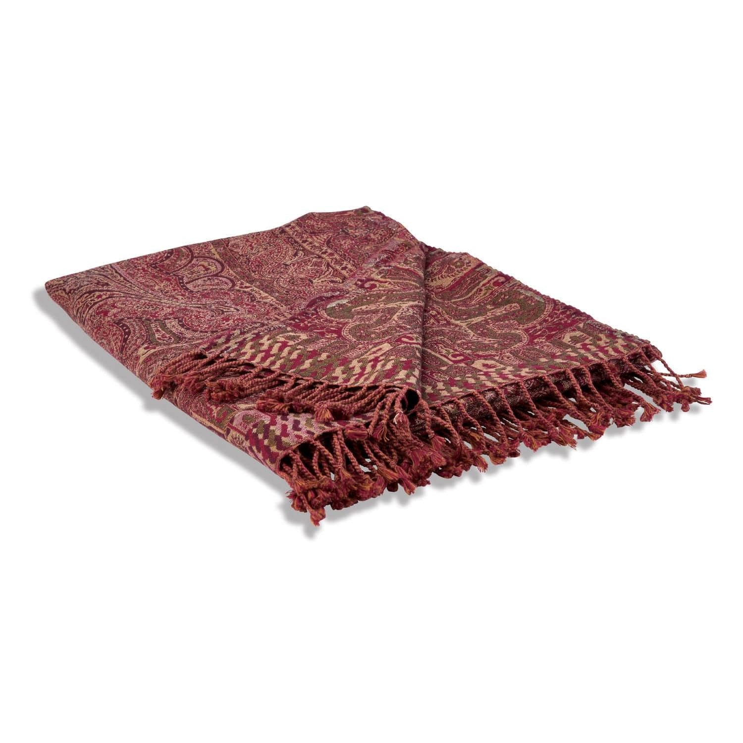 Mirabeau Tagesdecke Plaid Nugère rot günstig online kaufen