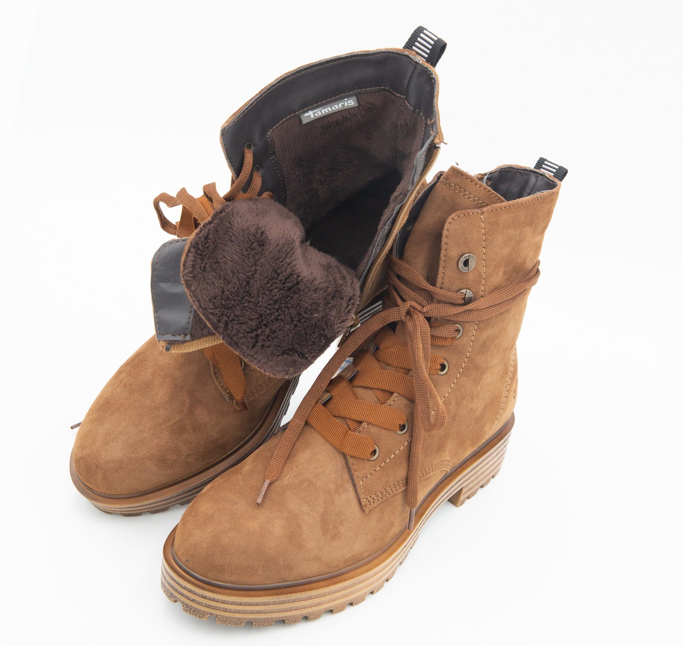 Tamaris Damenstiefelette Schnürstiefelette Echtleder