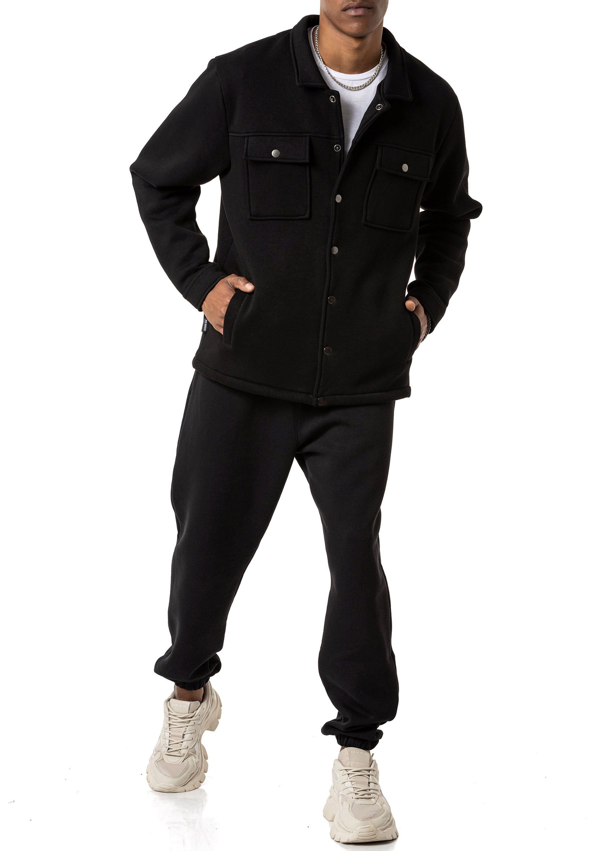 RedBridge Hemdjacke Sweatjacke im Hemd-Look atmungsaktiv, vielseitig