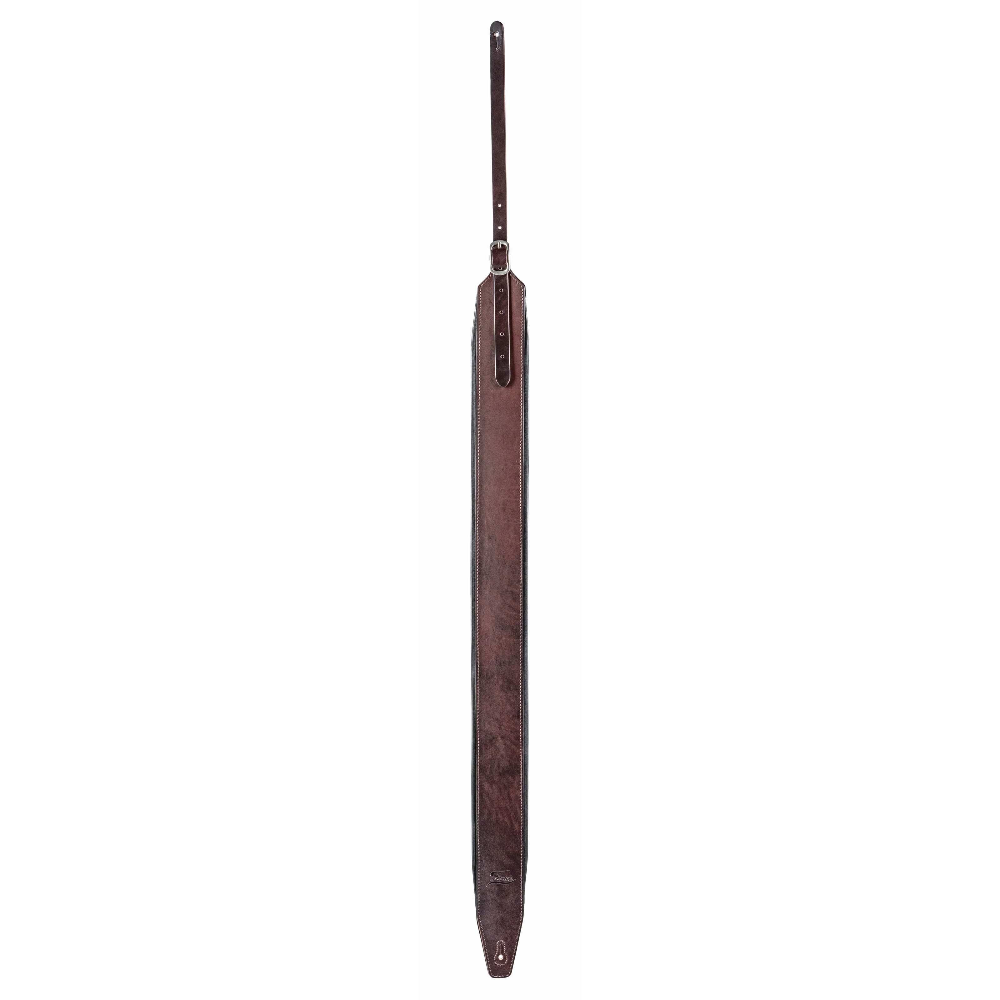 FAME Gitarrengurt, Leather Strap Brown - Gitarrengurt