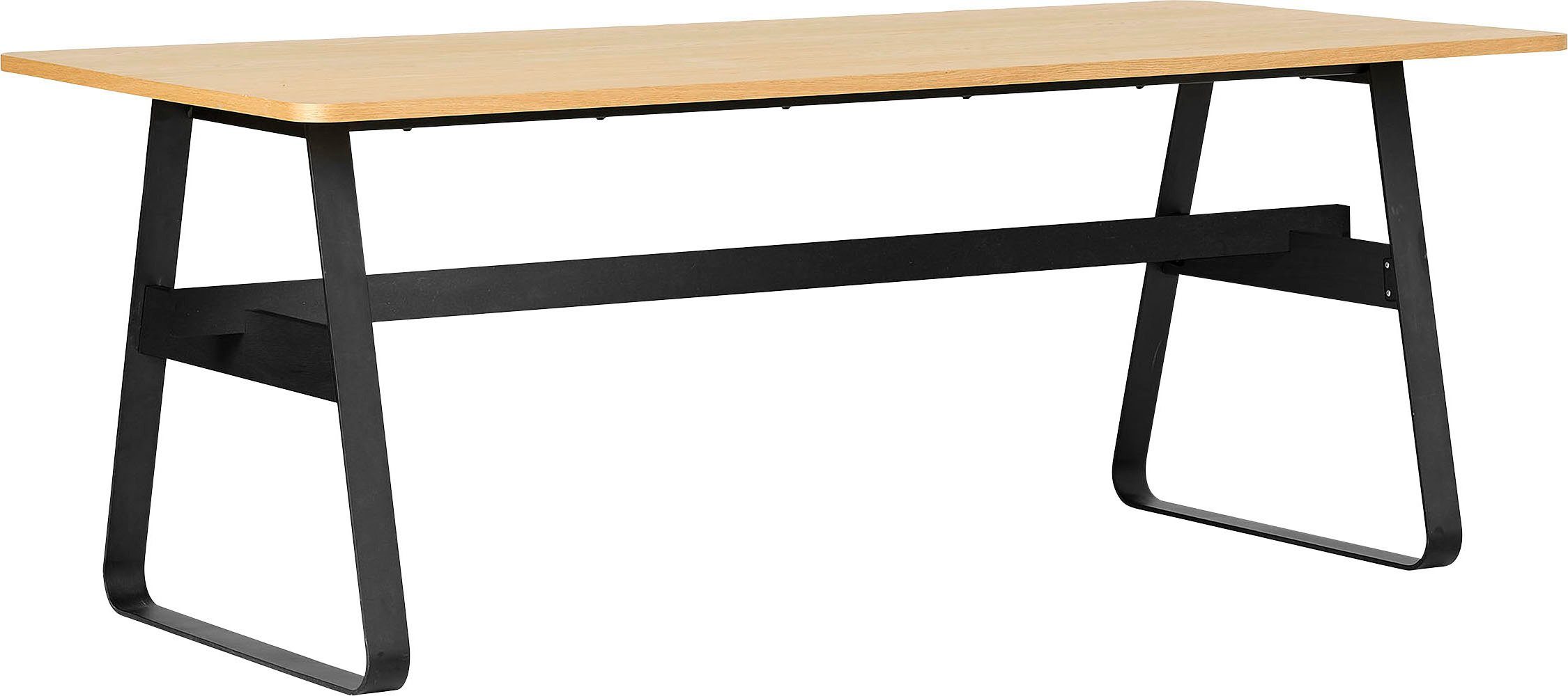 andas Esstisch »Rörvik«, mit einem edlen robusten schwarzen Metallgestell und einer schönen Holzoptik Tischplatte in naturfarben, Breite 200 cm-Otto