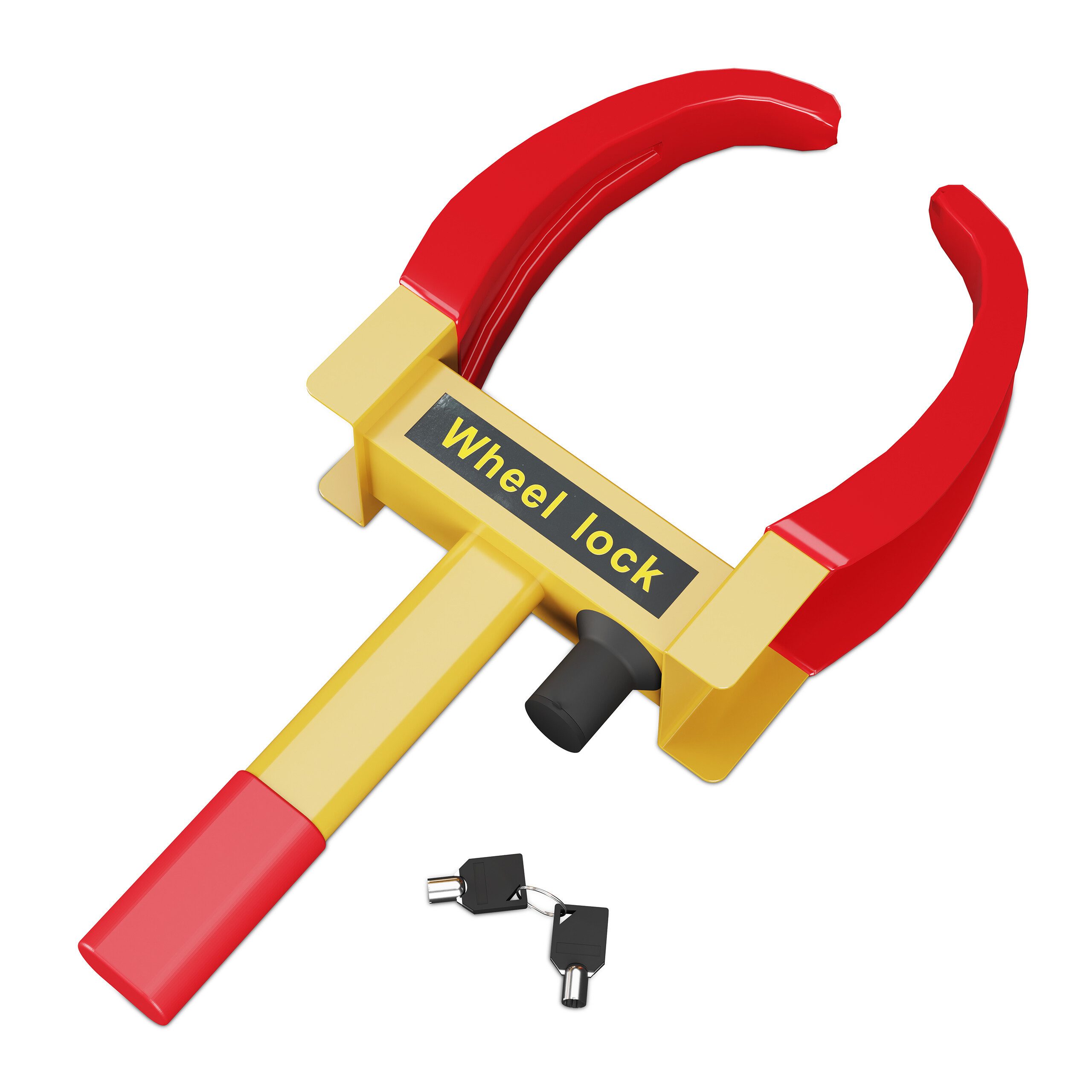 relaxdays Lenkradschloss Radkralle für PKW mit Sicherheitsschloss