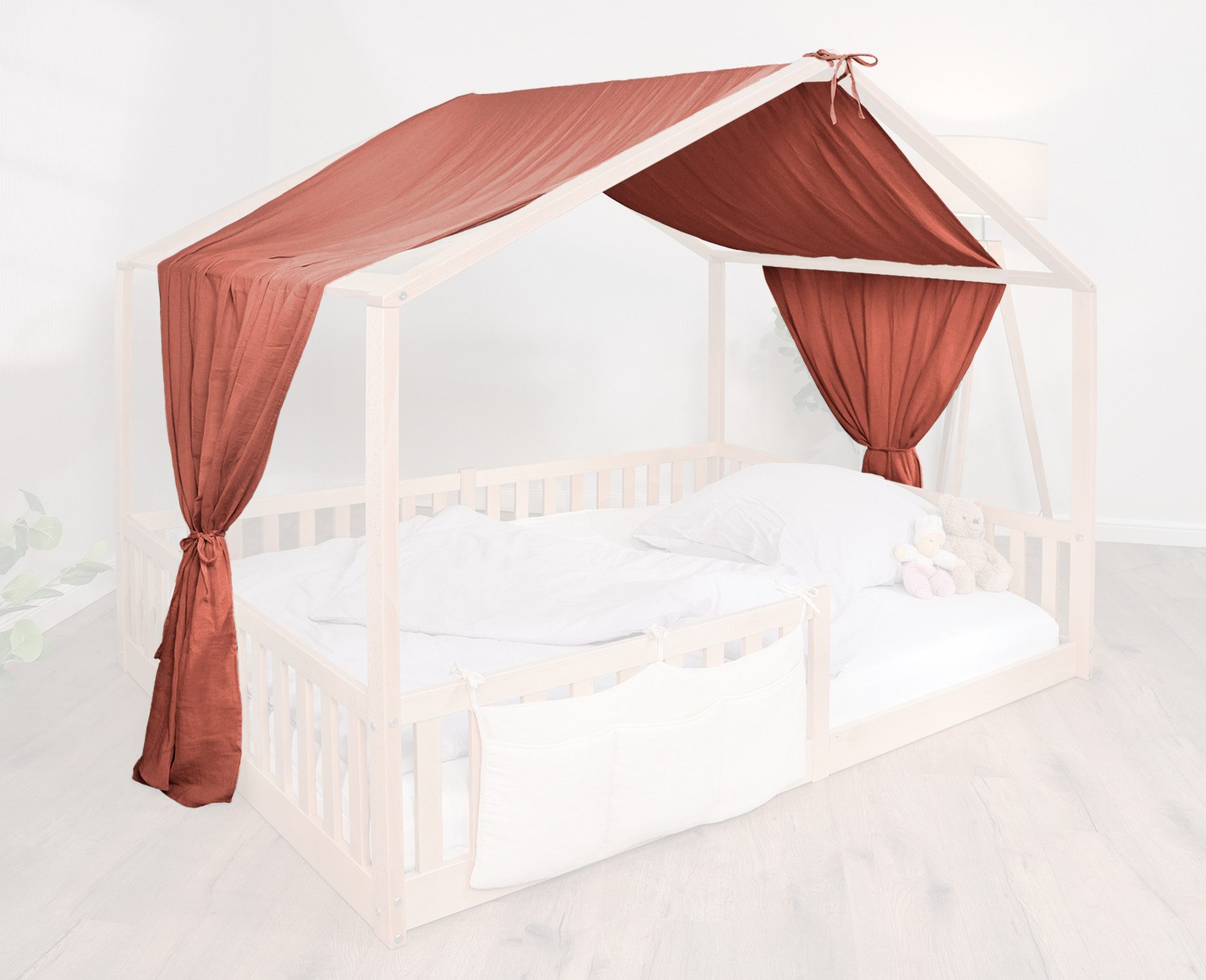 tiSsi® Betthimmel tiSsi® Baldachin Musselin für Hausbetten 120-140x200 cm