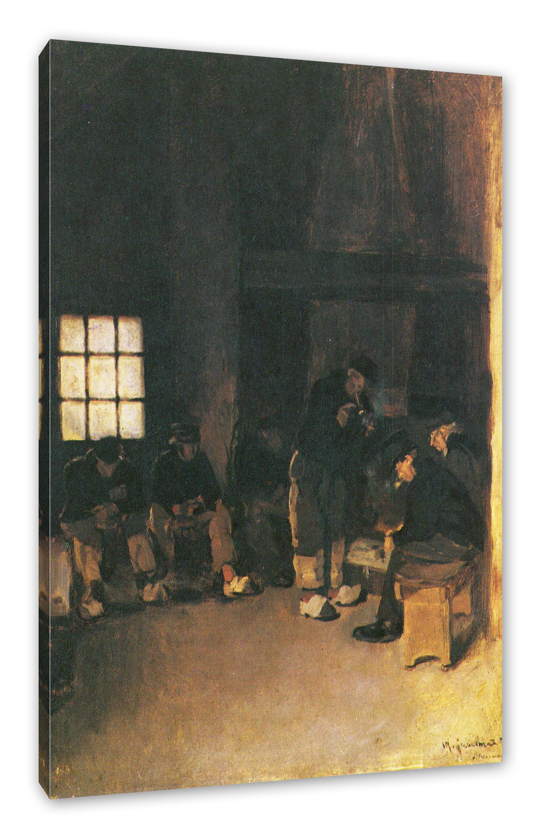 Pixxprint Leinwandbild Max Liebermann - In der Lotsenstube, Max Liebermann - In der Lotsenstube (1 St), Leinwandbild fertig bespannt, inkl. Zackenaufhänger