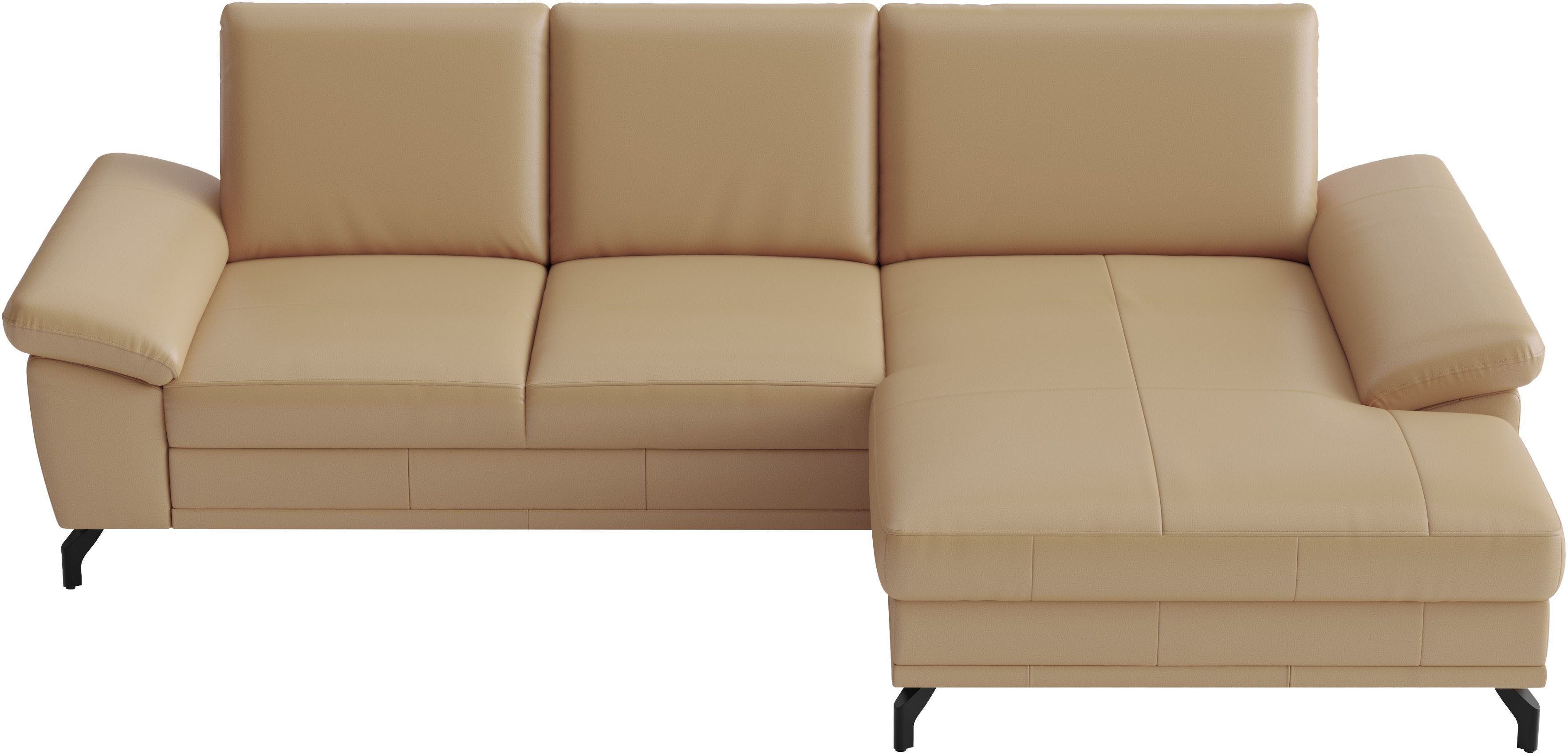 sit&more Ecksofa Chelsea L-Form, B: 264 cm, Leder, inkl. Sitztiefen-&Armteilverstellung, optional mit Bettfunktion und Bettkasten