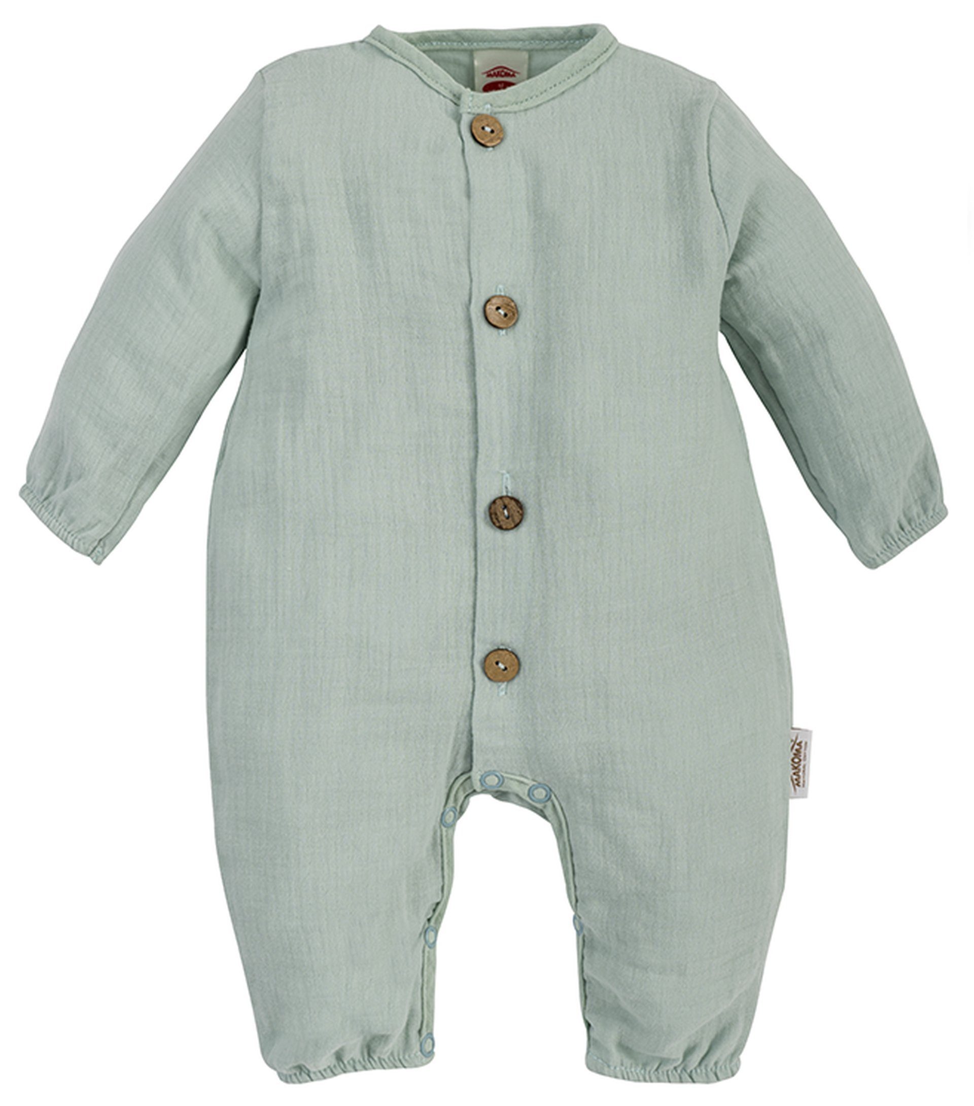 Makoma Strampler Makoma Baby Strampler Neutral Jungen & Mädchen (1-tlg) Musselin Stoff aus 100% Baumwolle