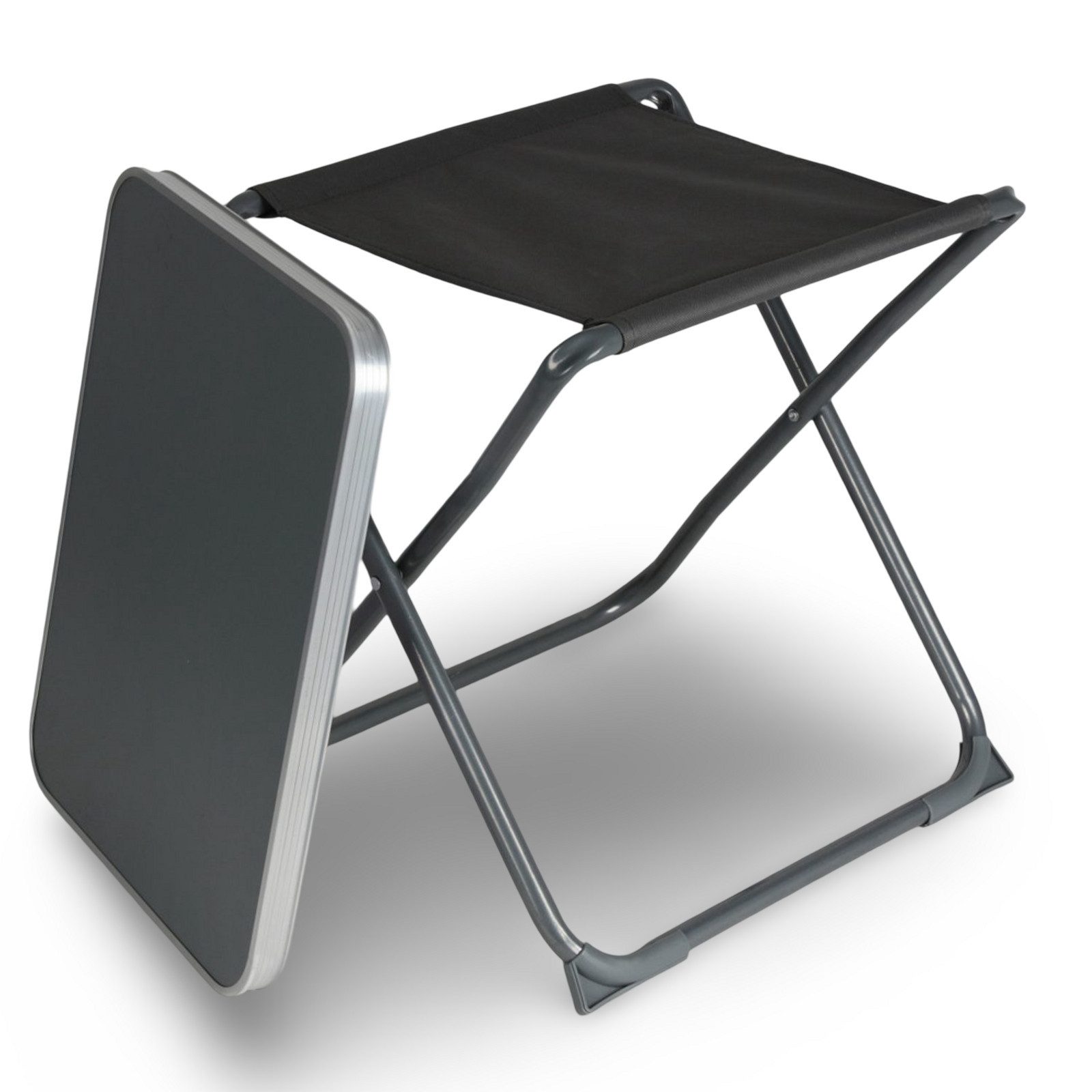Campingtisch 2 in 1 Campingtisch und Hocker Camping Möbel Tisch klappbar Klapptisch