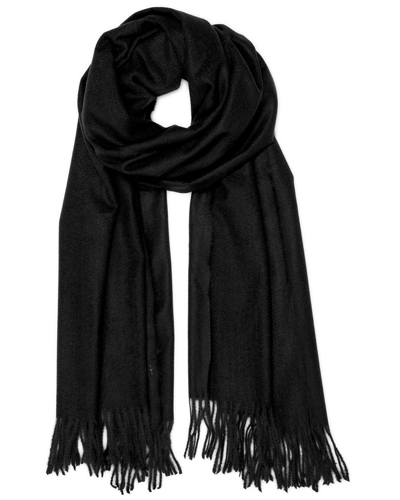 Modeschal XL Schal Unisex warmer schwarz weicher SC506 einfarbig Caspar