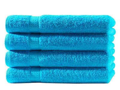 Hometex Premium Textiles Handtuch in Premium Qualität 500 g/m², Feinster Frottier-Stoff 100% Baumwolle, 4x Handtuch, Kuschelig weich, saugfähig, Extra schwere, flauschige Hotel-Qualität