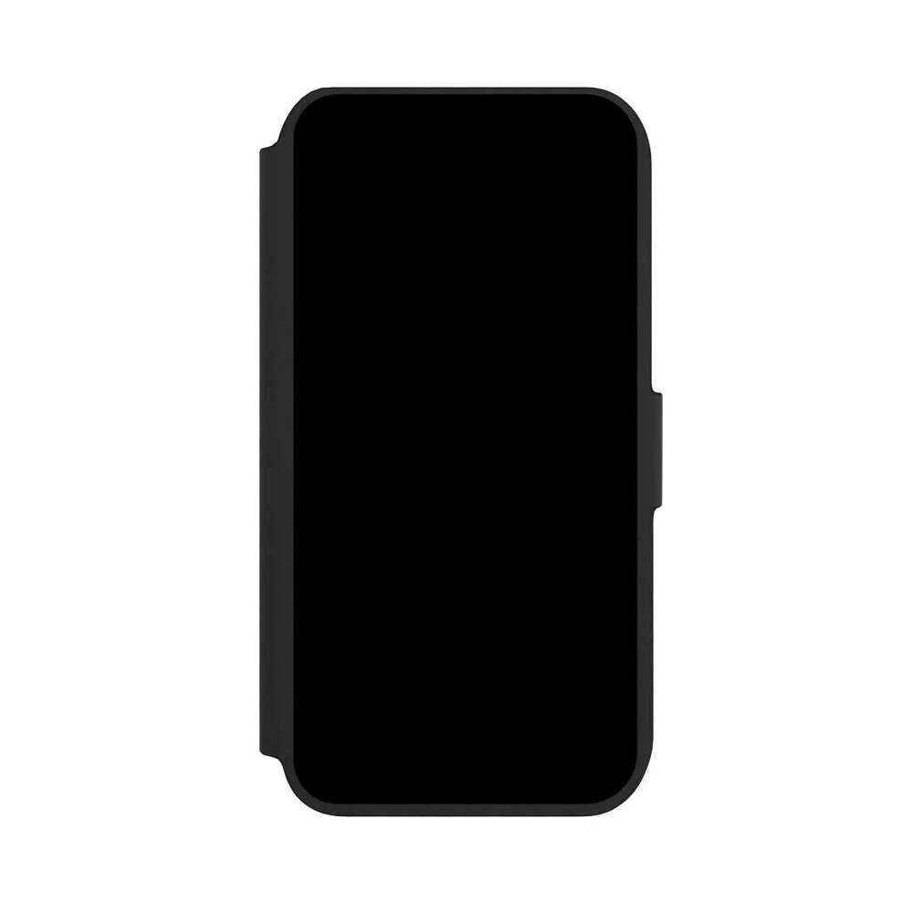 NIVOCASE Handyhülle einfarbig schwarz Farbe Schwarz, Apple iPhone 8 Klapphülle Handyhülle aus Kunst Leder NIVOflip schwarz