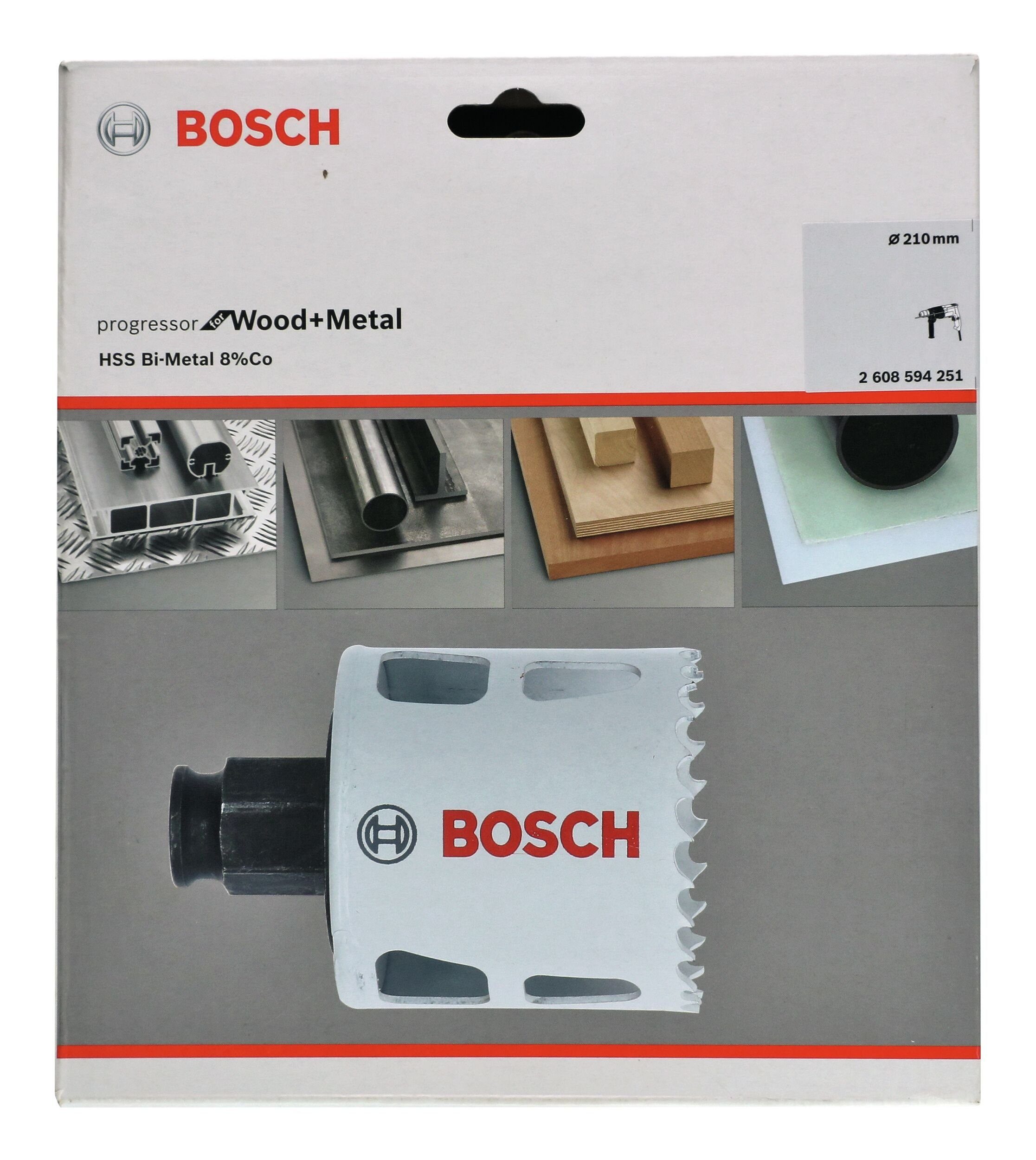 BOSCH and Ø Lochsäge, 210 Metal Wood mm, Progressor for