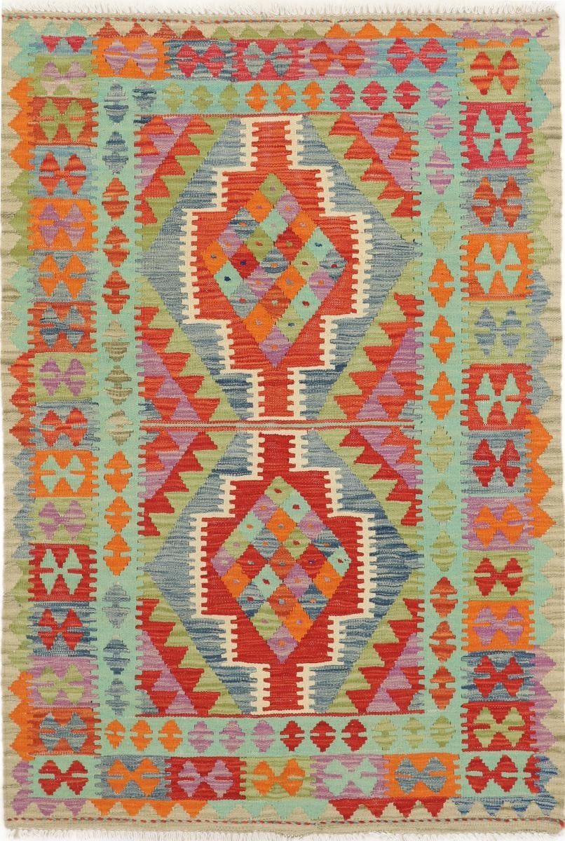 Orientteppich Kelim Afghan 105x155 Handgewebter Orientteppich, Nain Trading, rechteckig, Höhe: 3 mm | Kurzflor-Teppiche